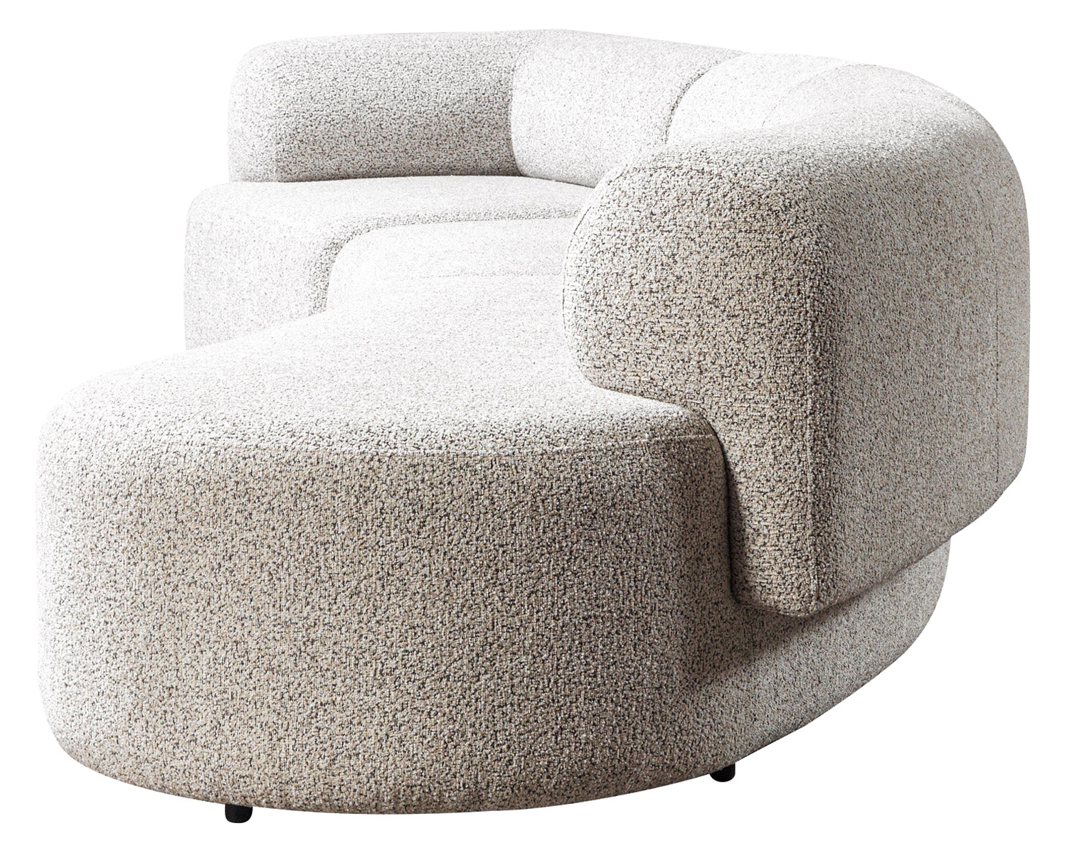 Nova Lena Stone Boucle 3-Piece Curved 145" Sectional