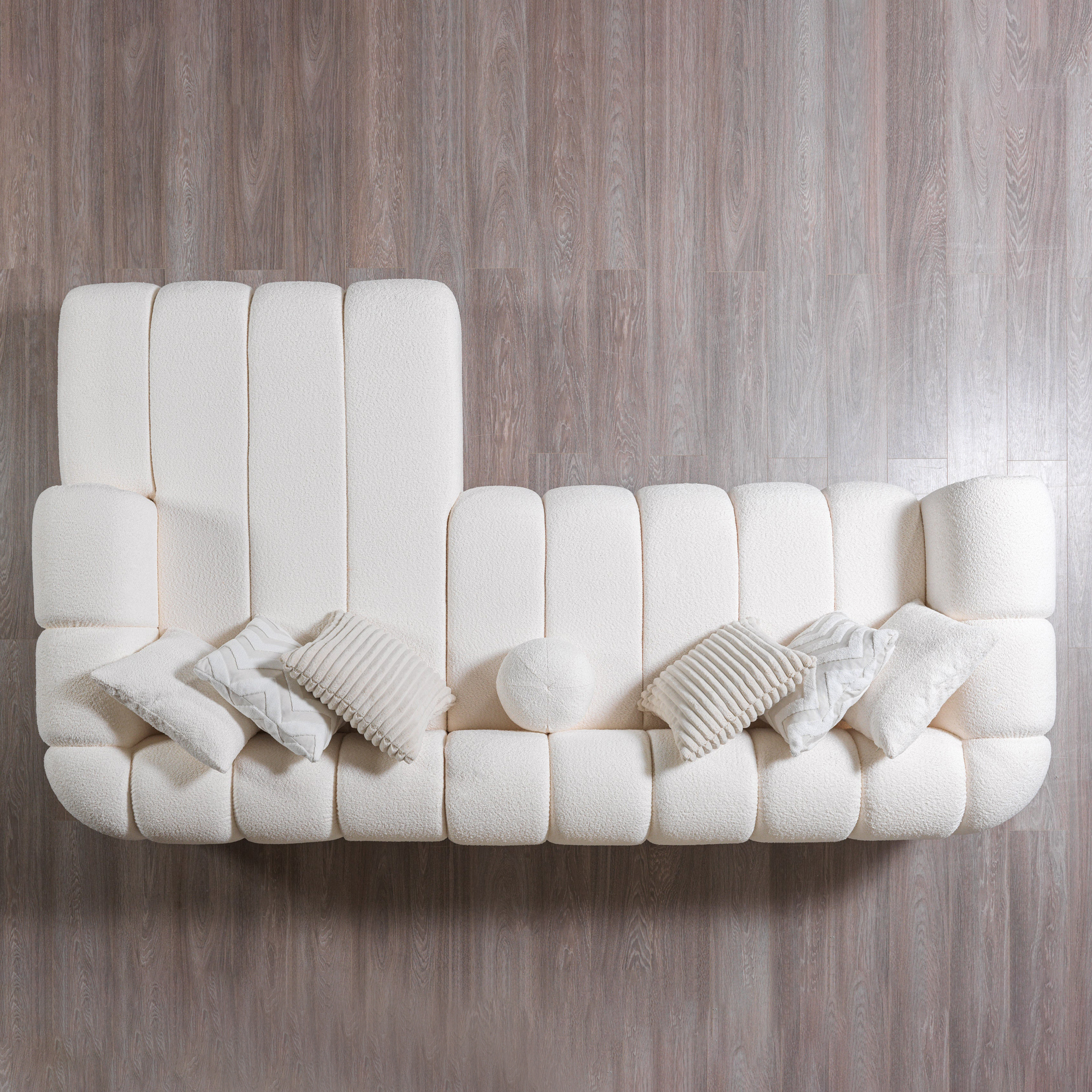 Nova - Lis Ivory Boucle RAF 115" Sectional