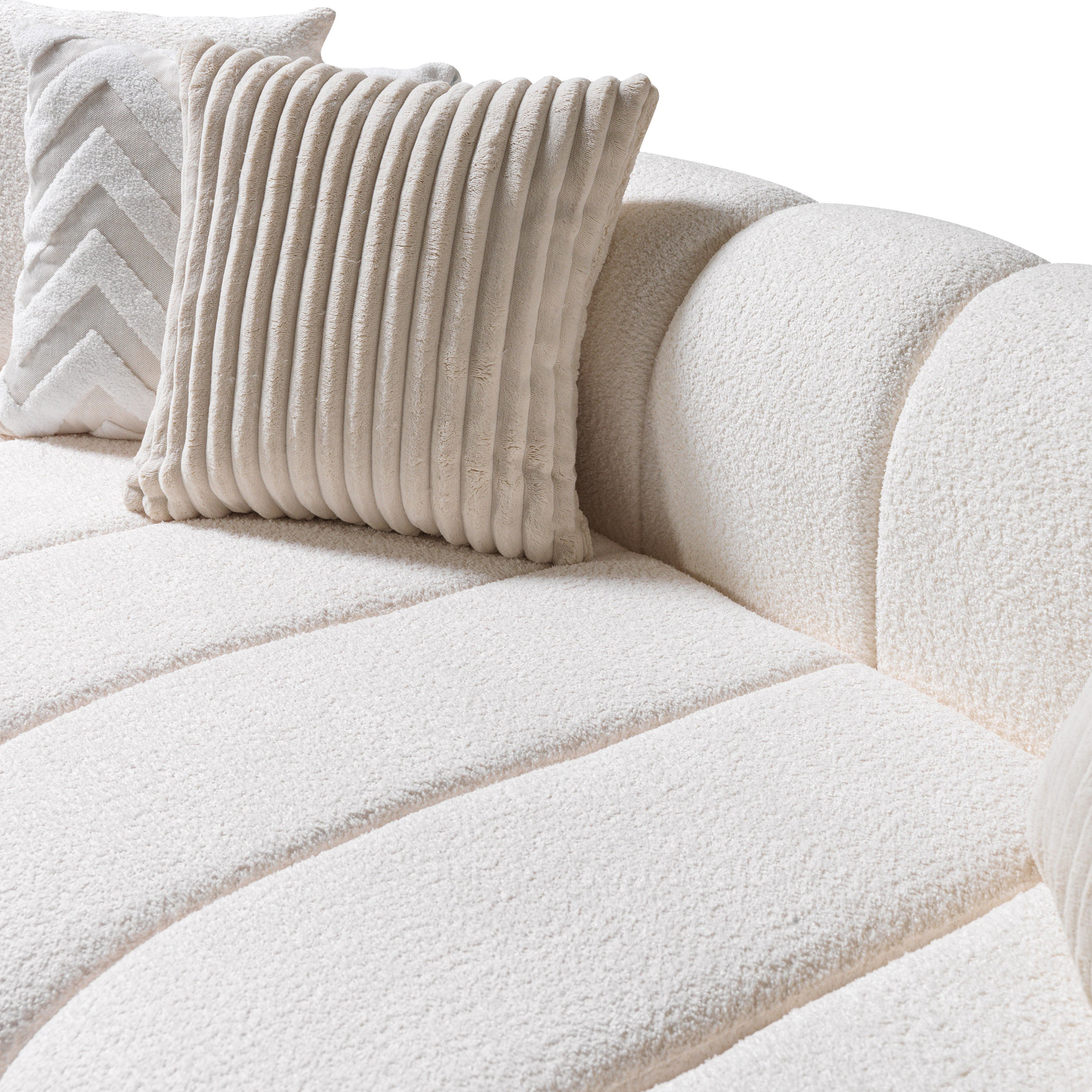 Nova - Lis Ivory Boucle RAF 115" Sectional