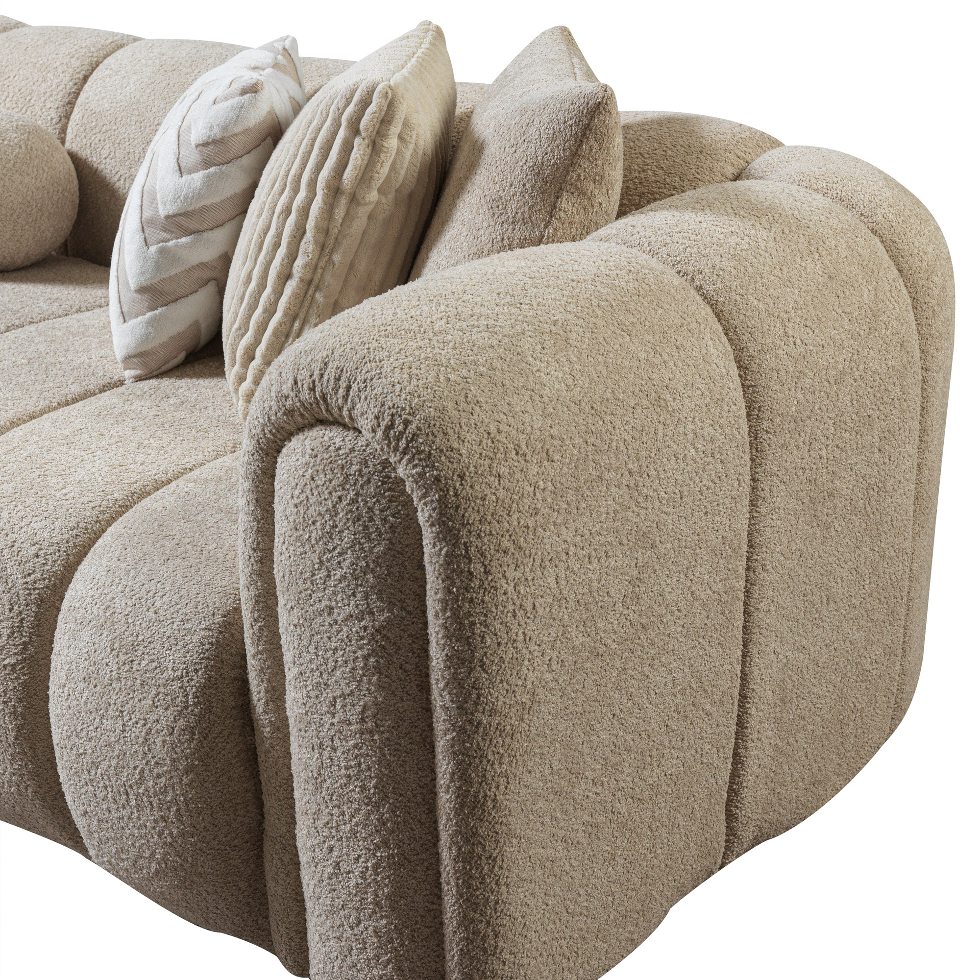 Nova - Lis Sand Boucle LAF 115" Sectional