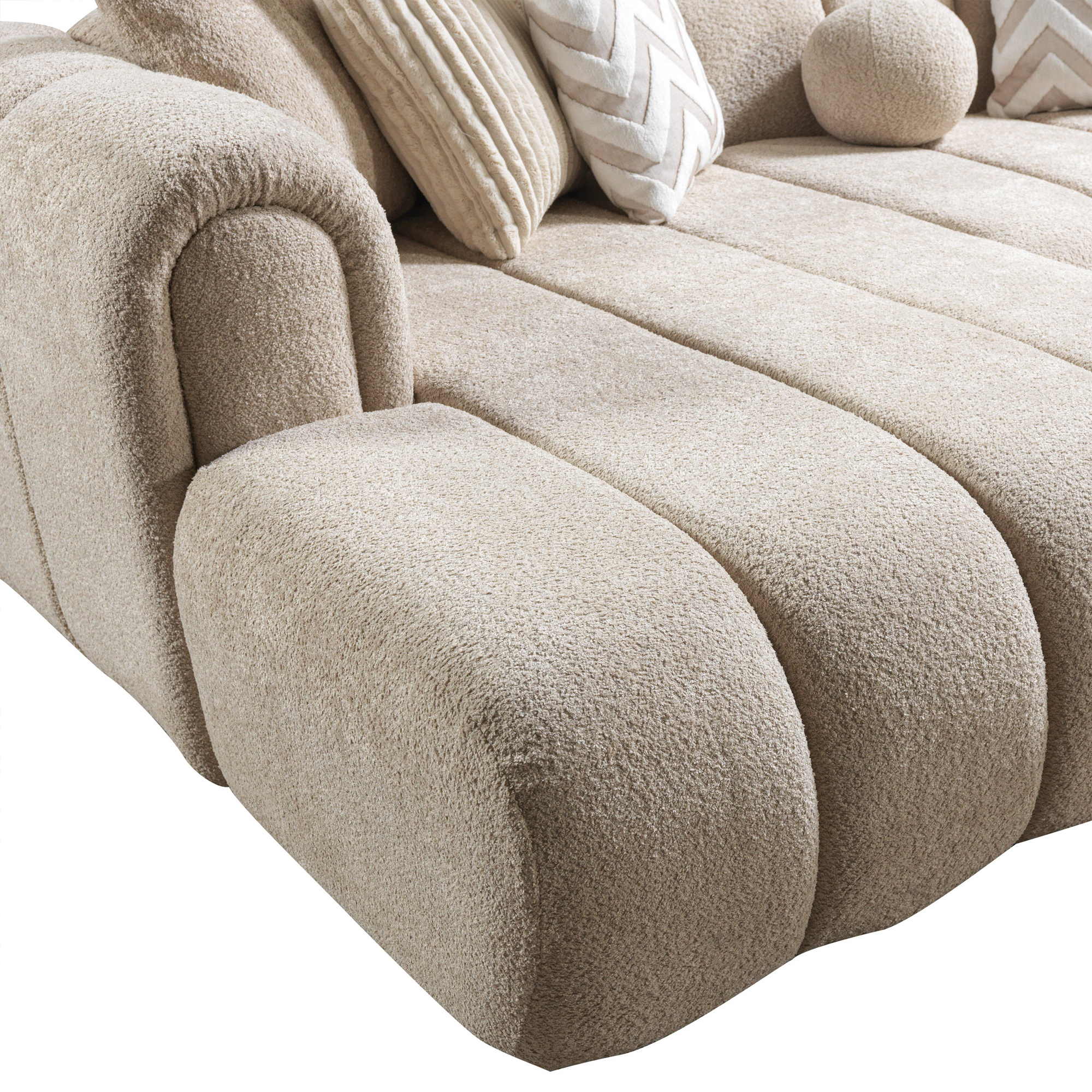 Nova - Lis Sand Boucle LAF 115" Sectional