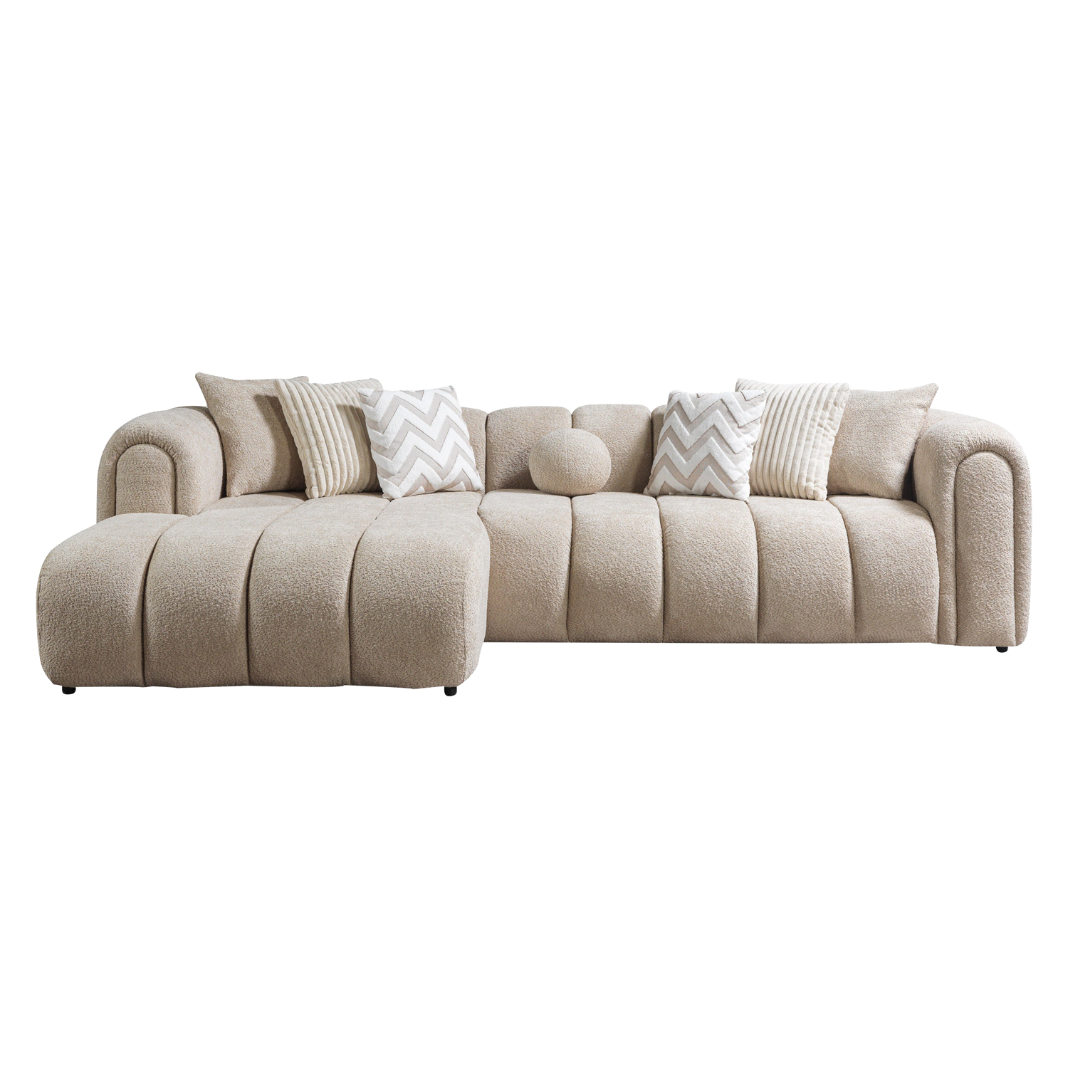 Nova - Lis Sand Boucle LAF 115" Sectional