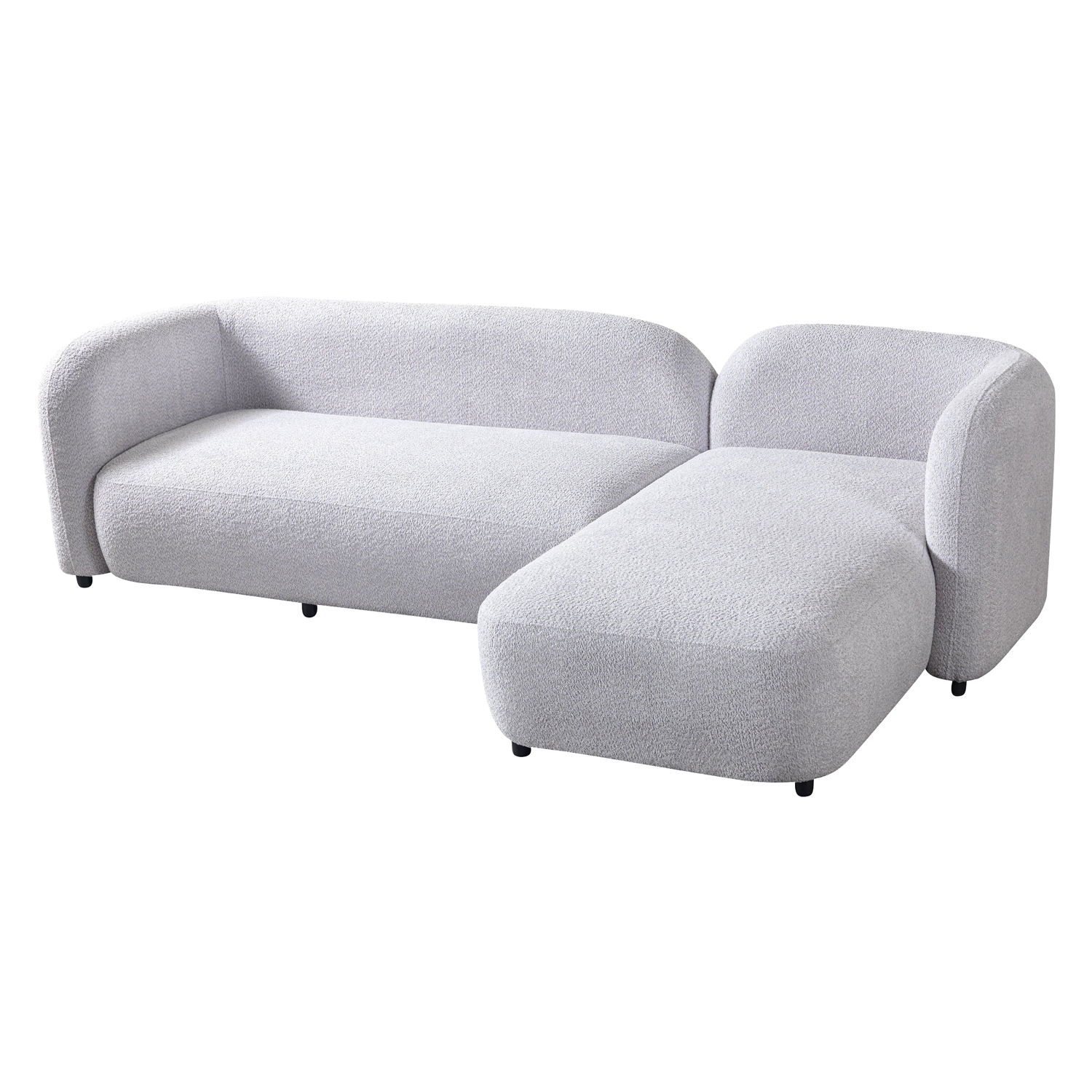 Nova - Liva Gray Boucle RAF 110" Sectional