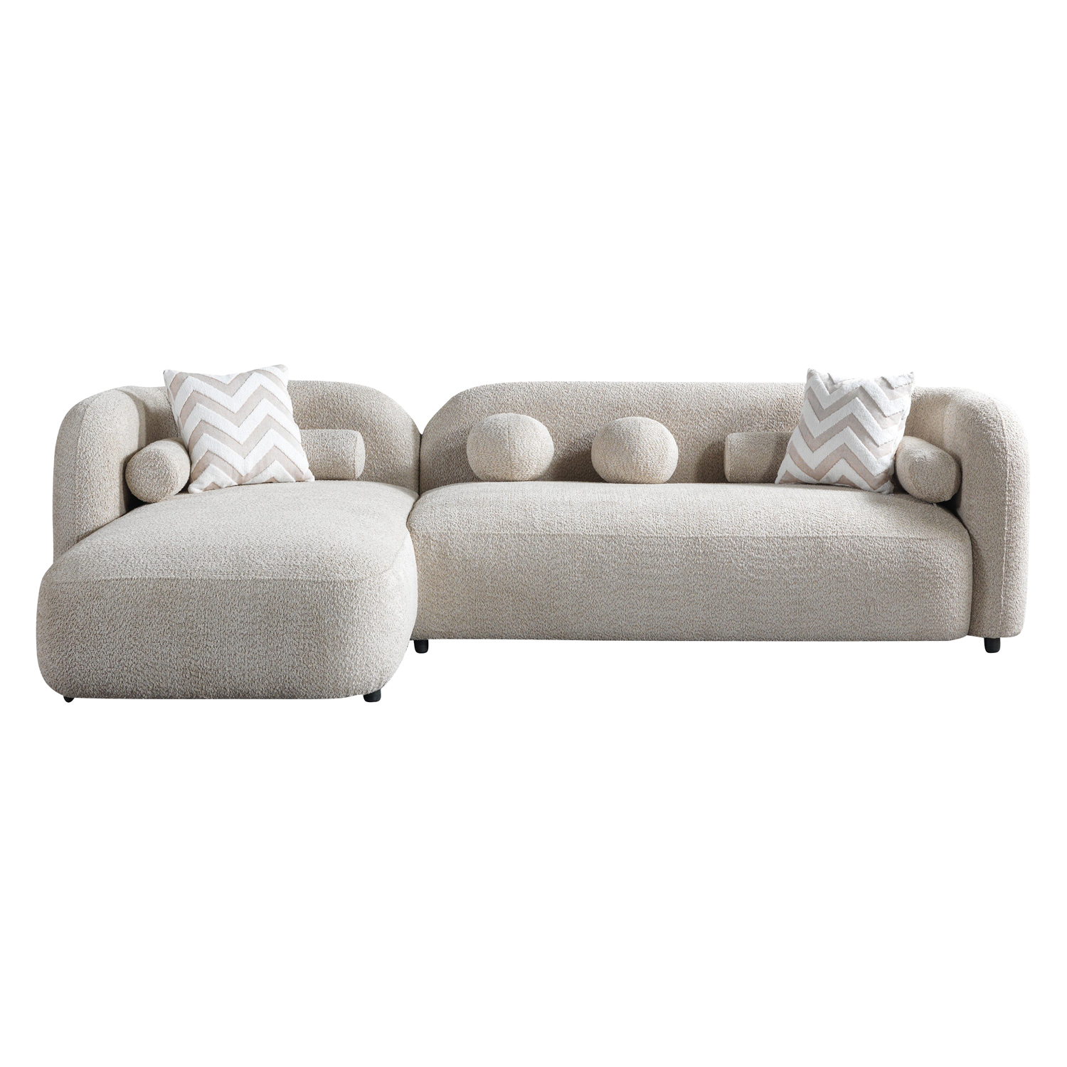 Nova Liva Sand Boucle LAF 110" Sectional