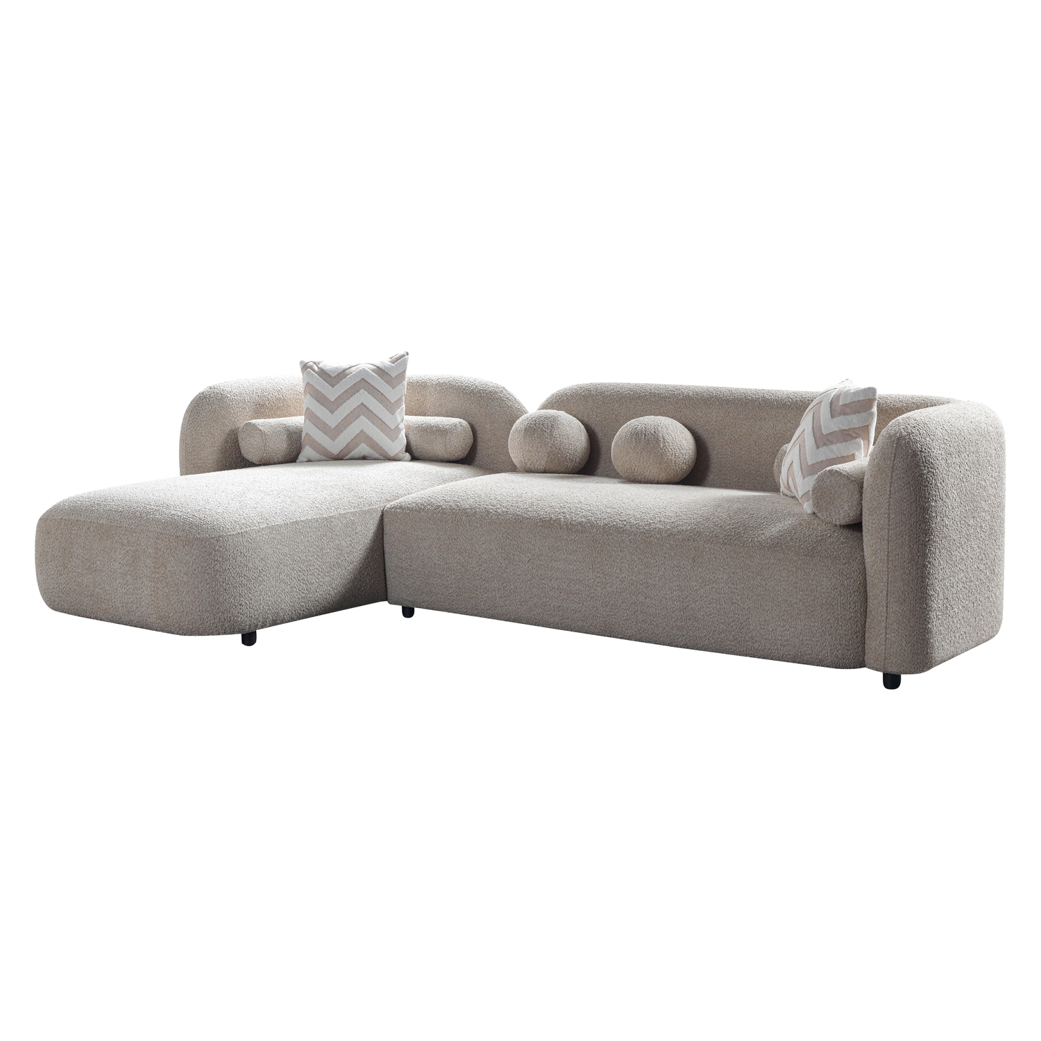 Nova Liva Sand Boucle LAF 110" Sectional