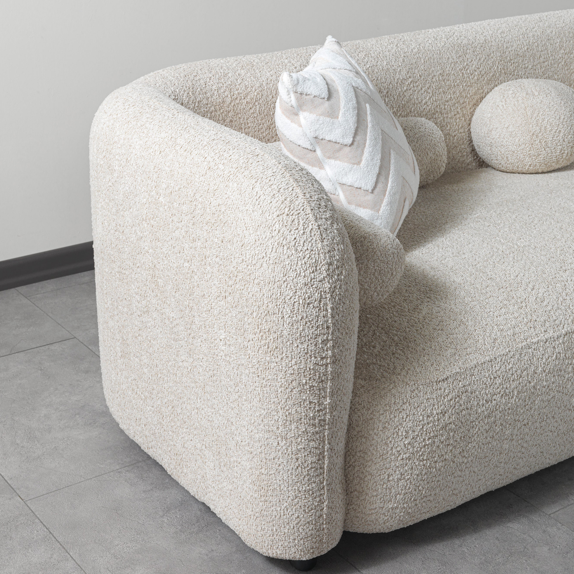 Nova Liva Sand Boucle RAF 110" Sectional