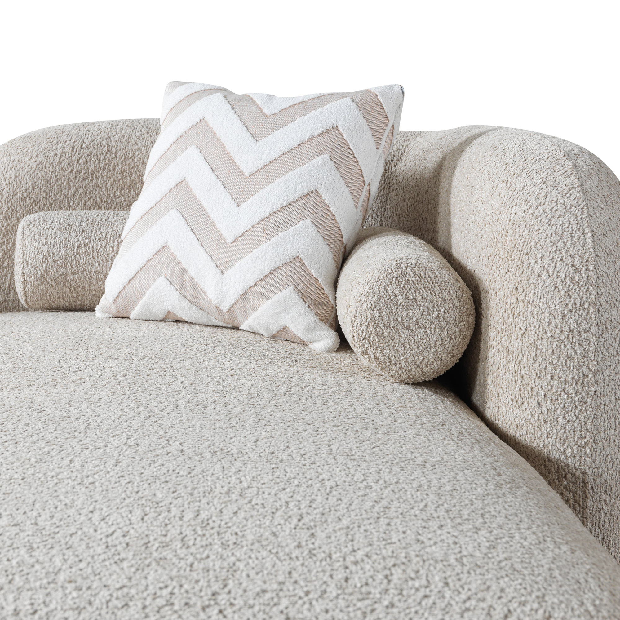 Nova Liva Sand Boucle RAF 110" Sectional
