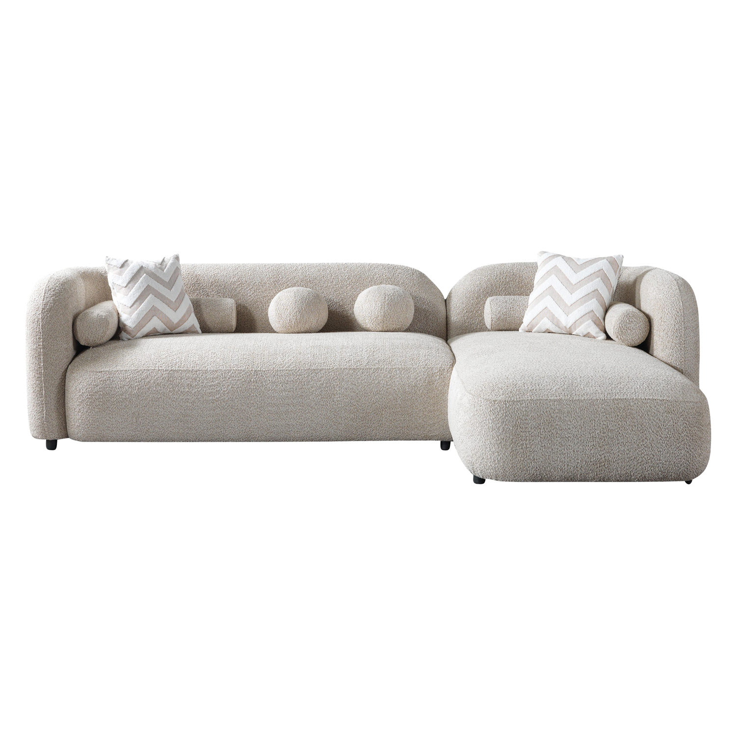 Nova Liva Sand Boucle RAF 110" Sectional