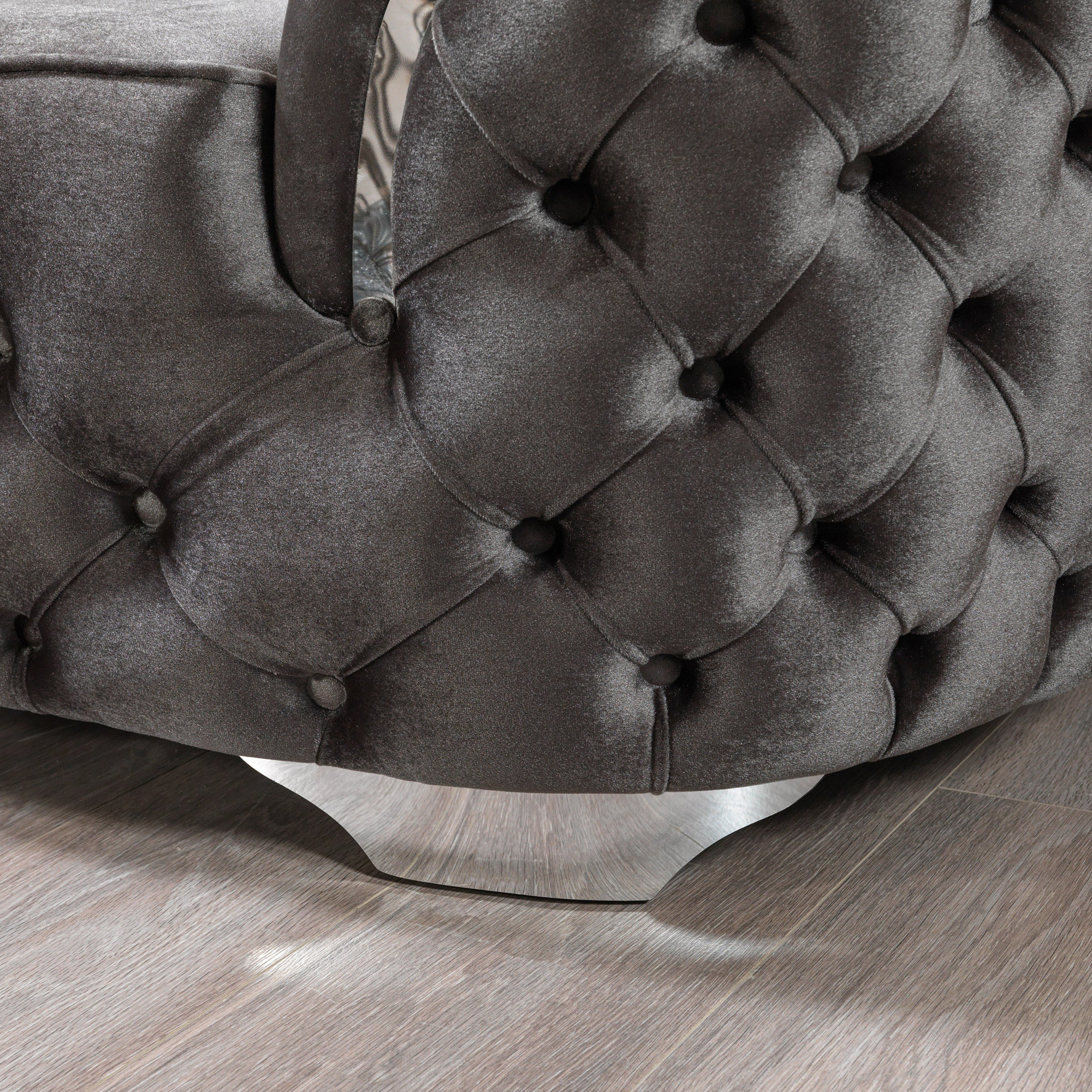 Nova - Lupino Gray Velvet Sofa 95" & Loveseat 82"