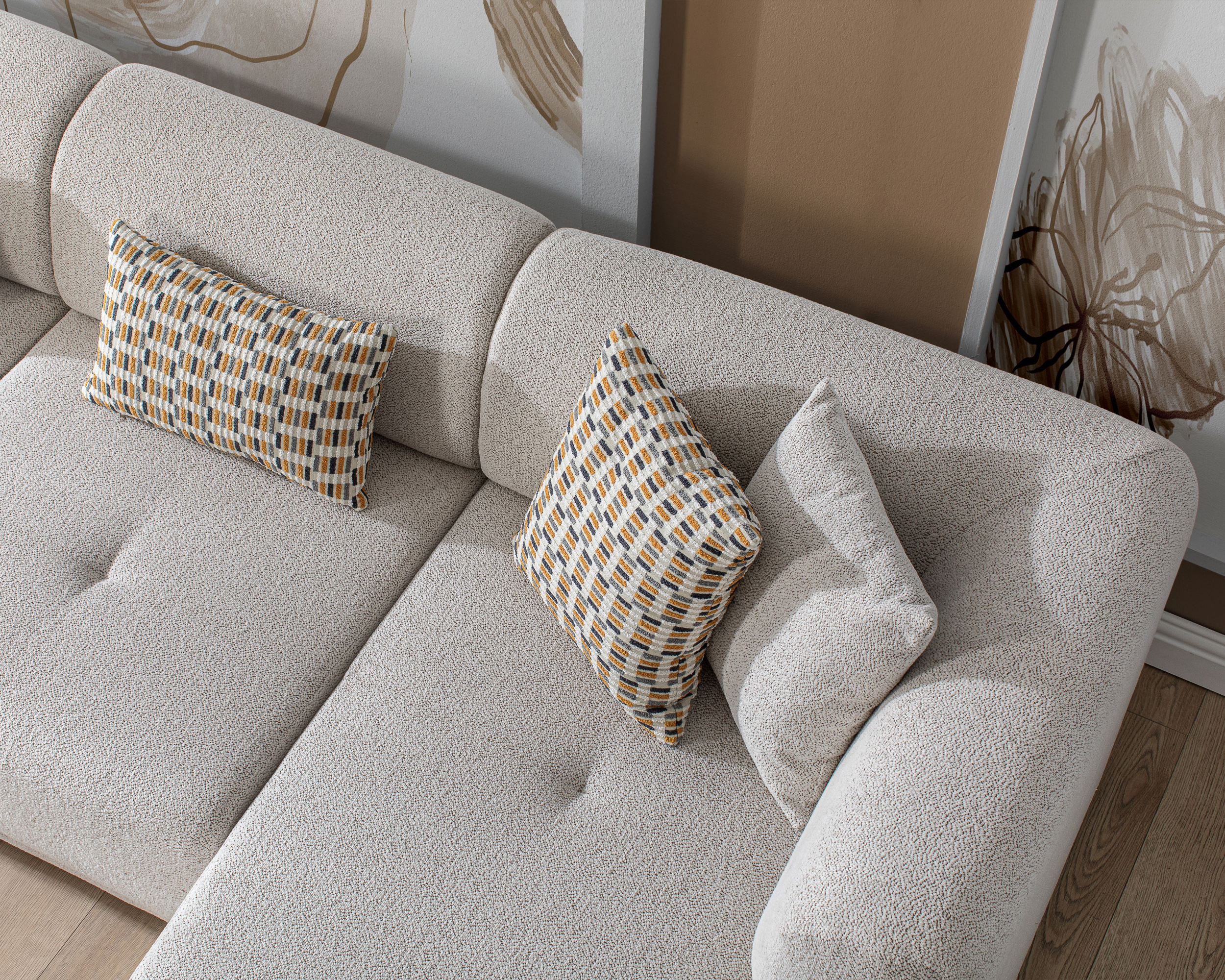 Nova - Lyna Ivory 3 Pc 144" RAF Sectional
