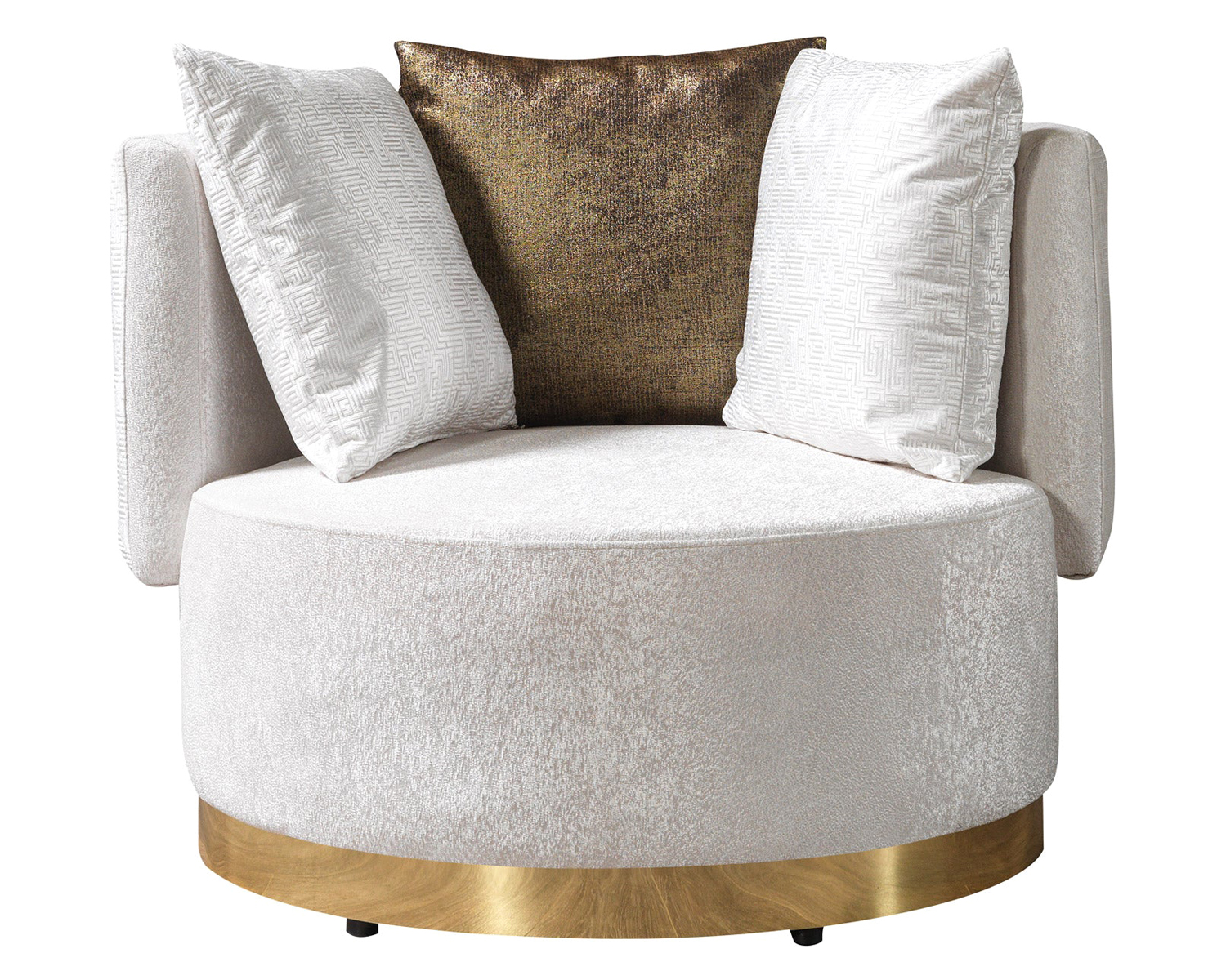 Nova Michelle Velvet Chair - Ivory