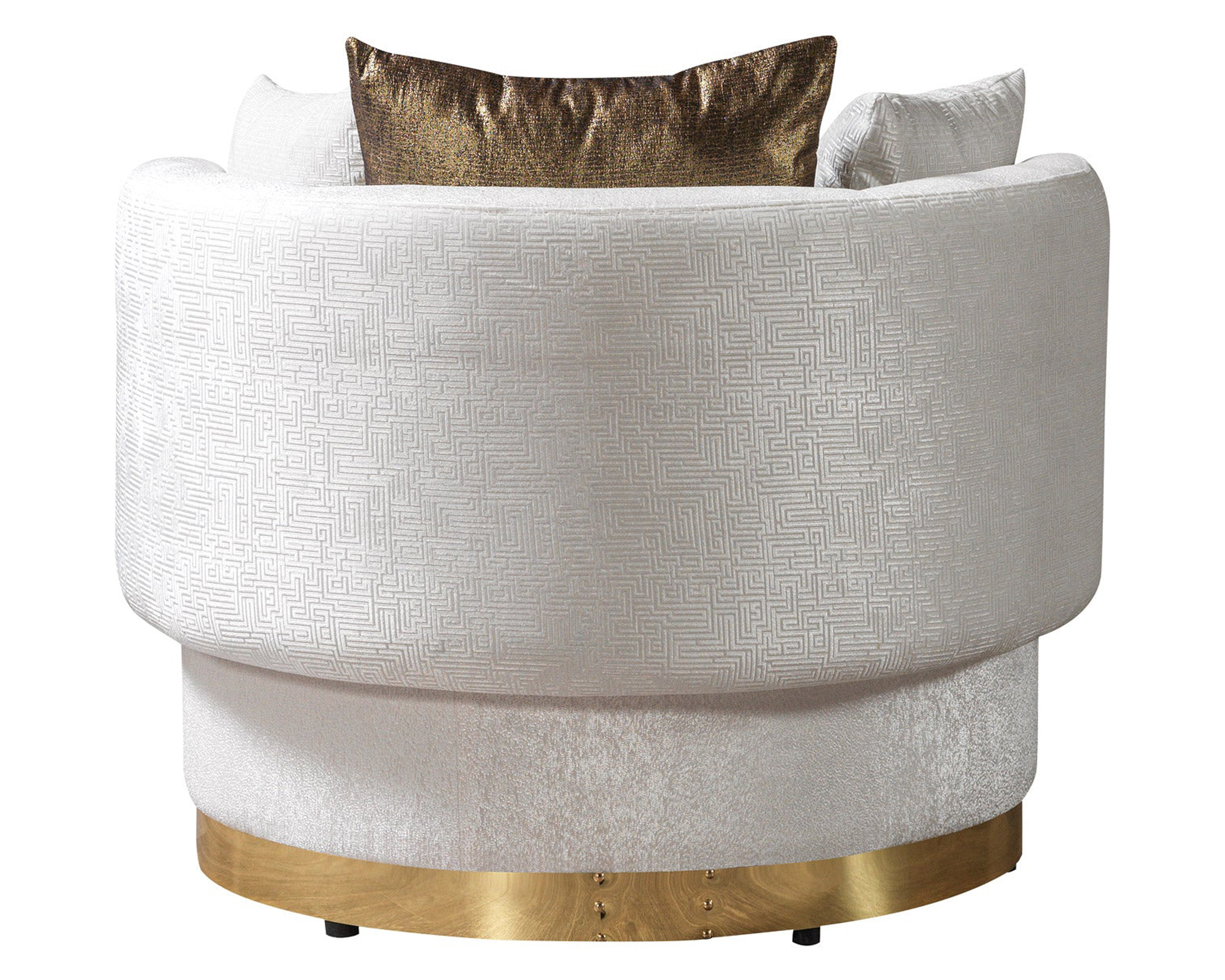 Nova Michelle Velvet Chair - Ivory