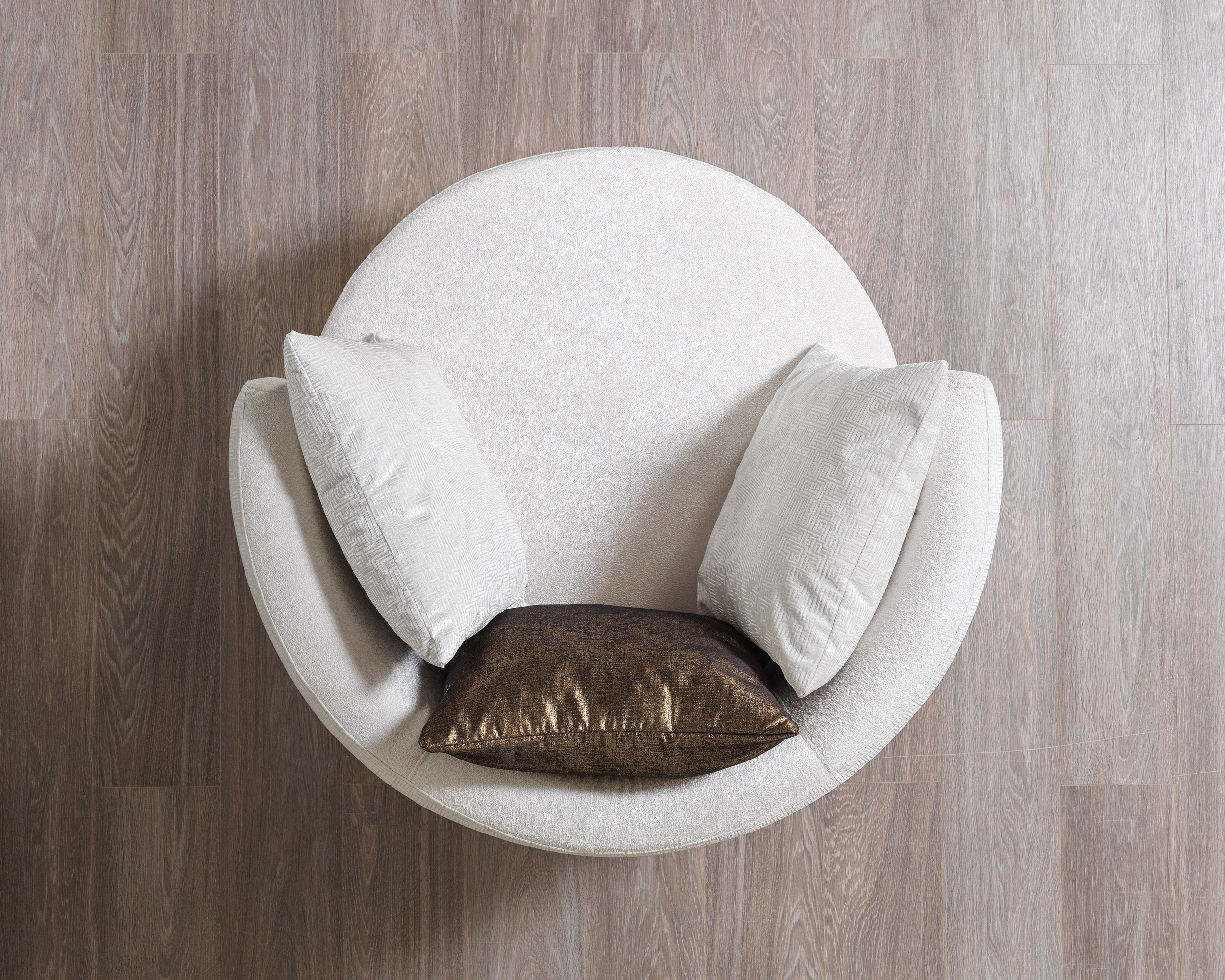 Nova Michelle Velvet Chair - Ivory