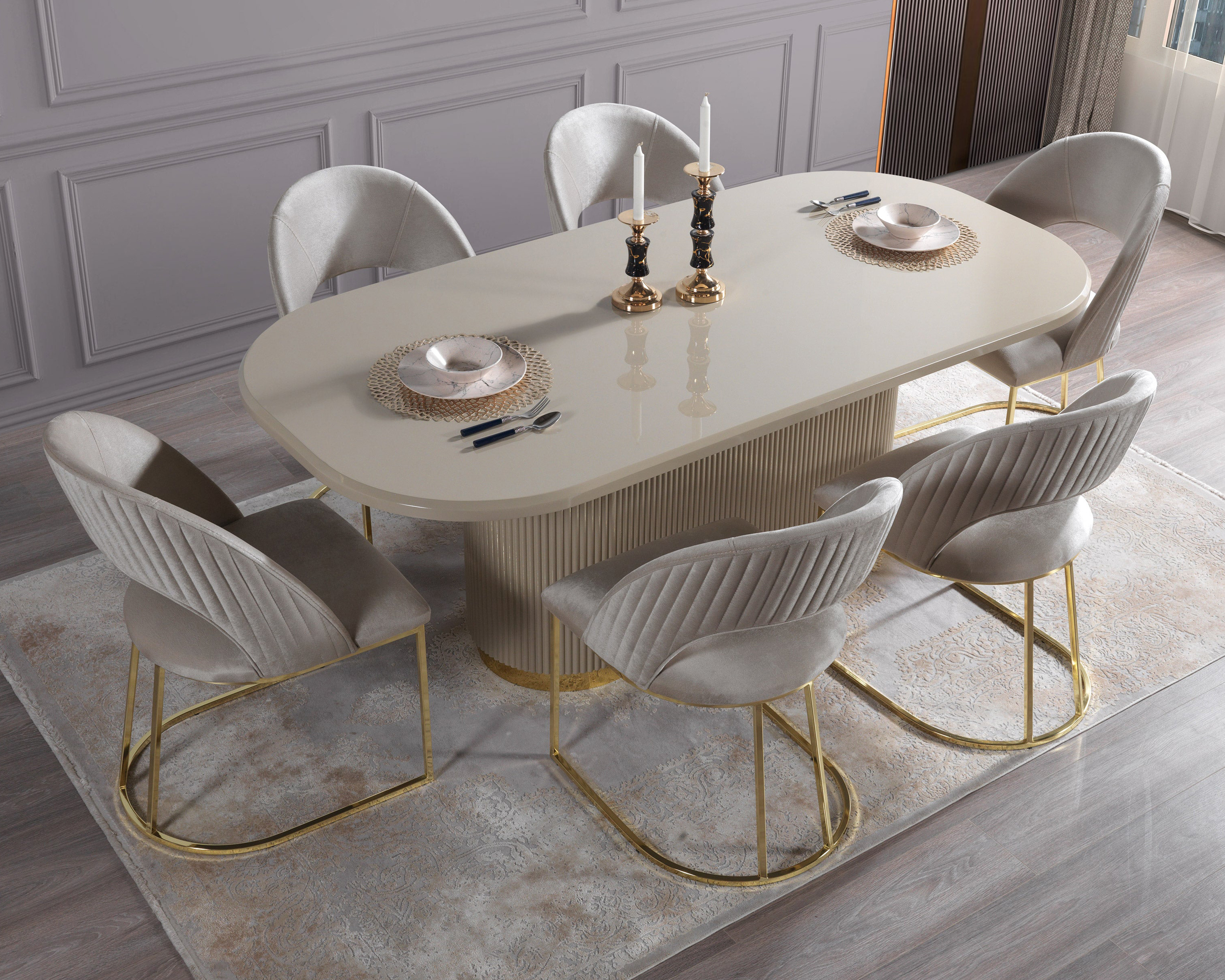 Nova - Milena Ivory Dining Chair, Set of 2