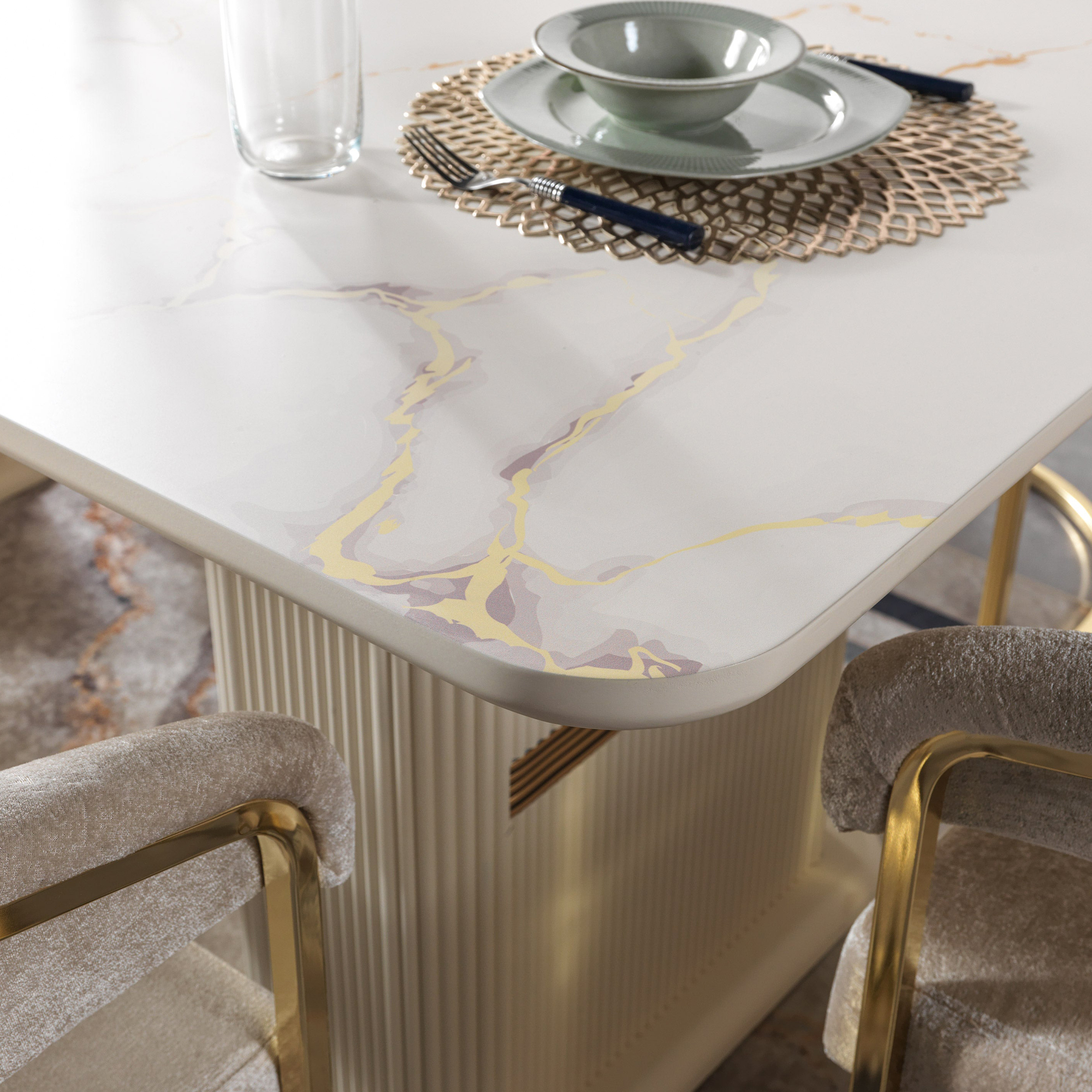Nova - Santana Ivory 7-Piece Dining Set