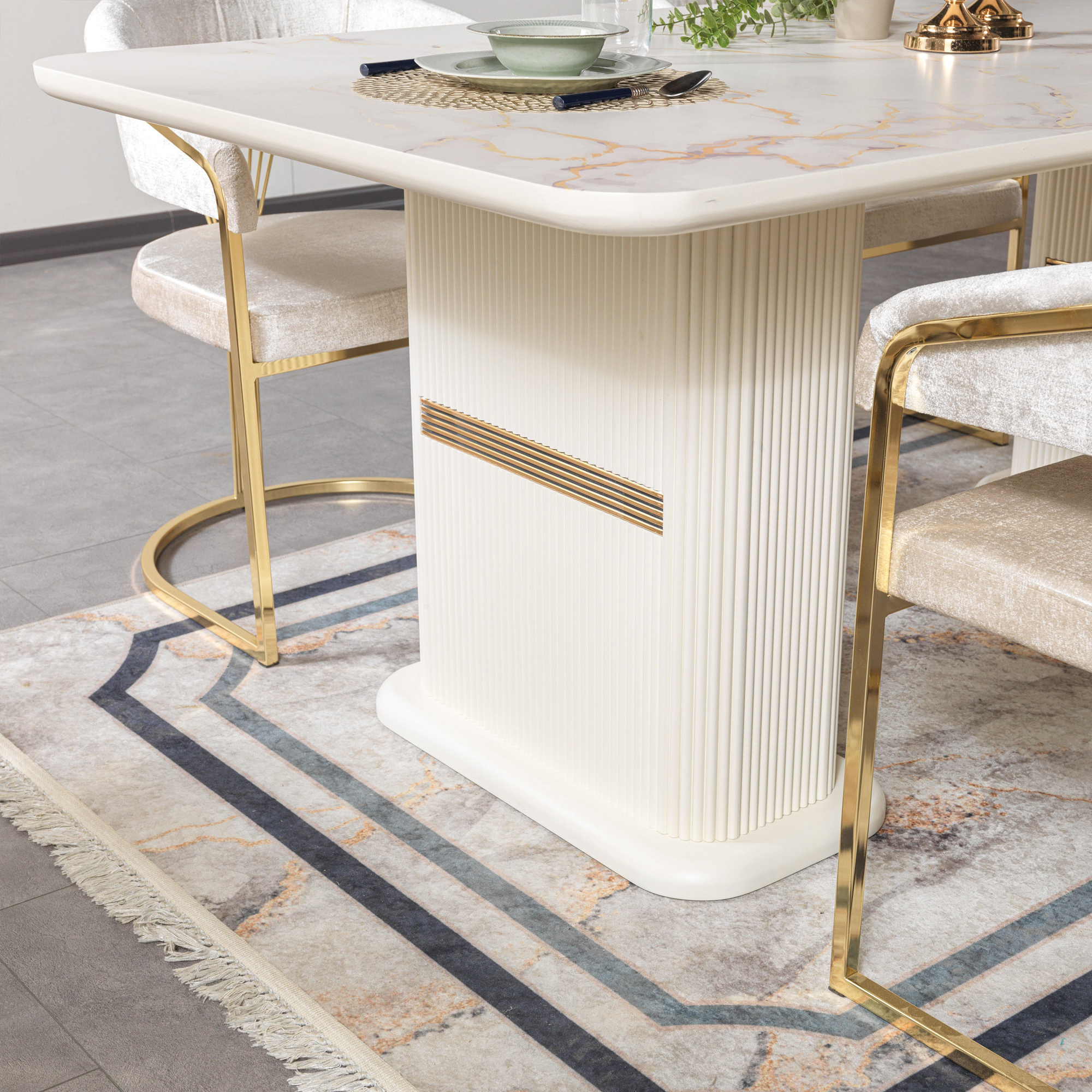 Nova - Santana Ivory 7-Piece Dining Set
