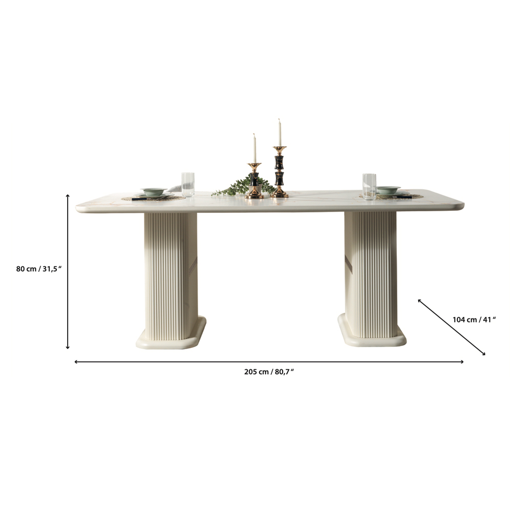 Nova - Santana Ivory 7-Piece Dining Set