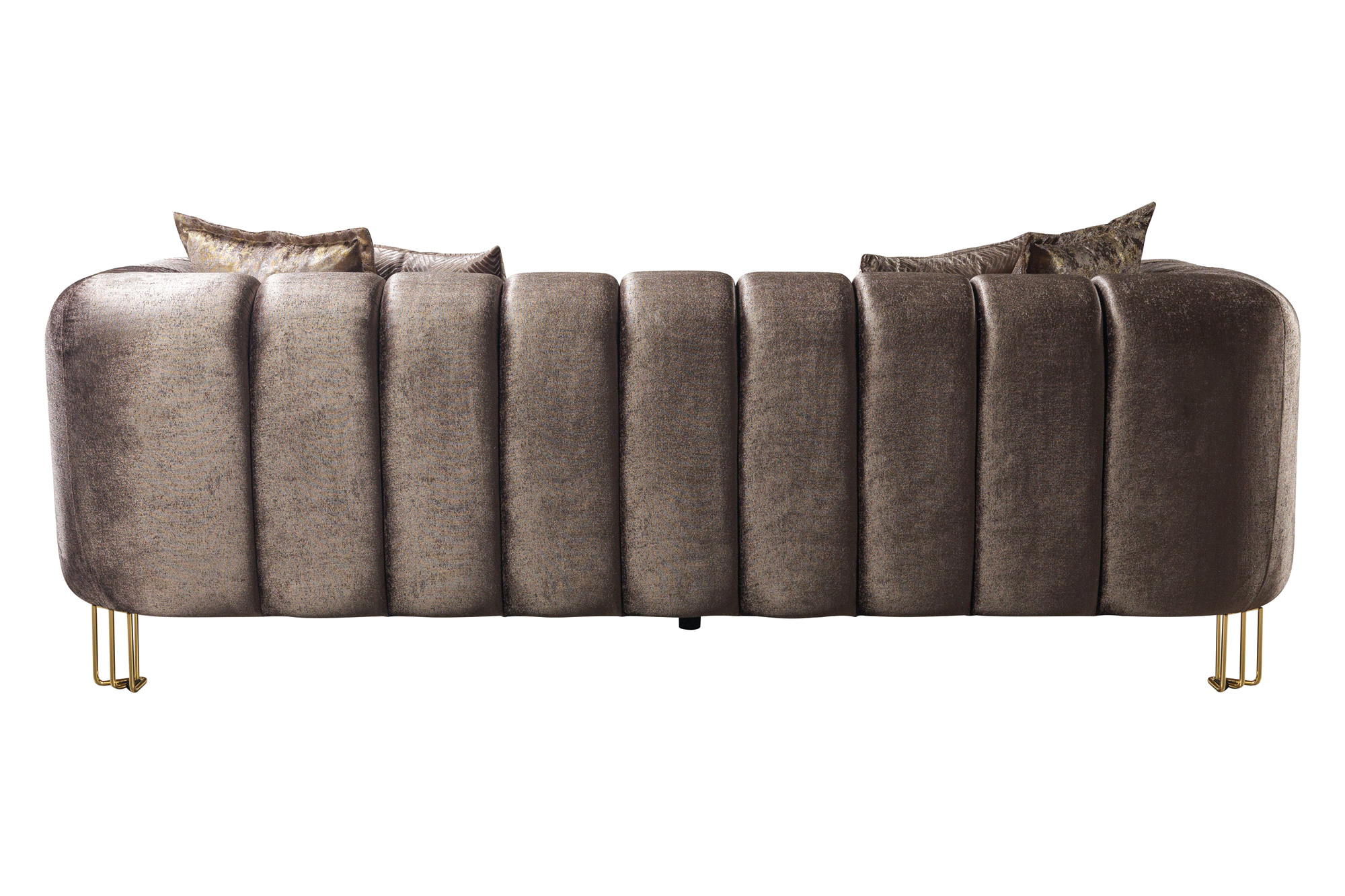 Nova Santana Velvet Sofa - Coffee
