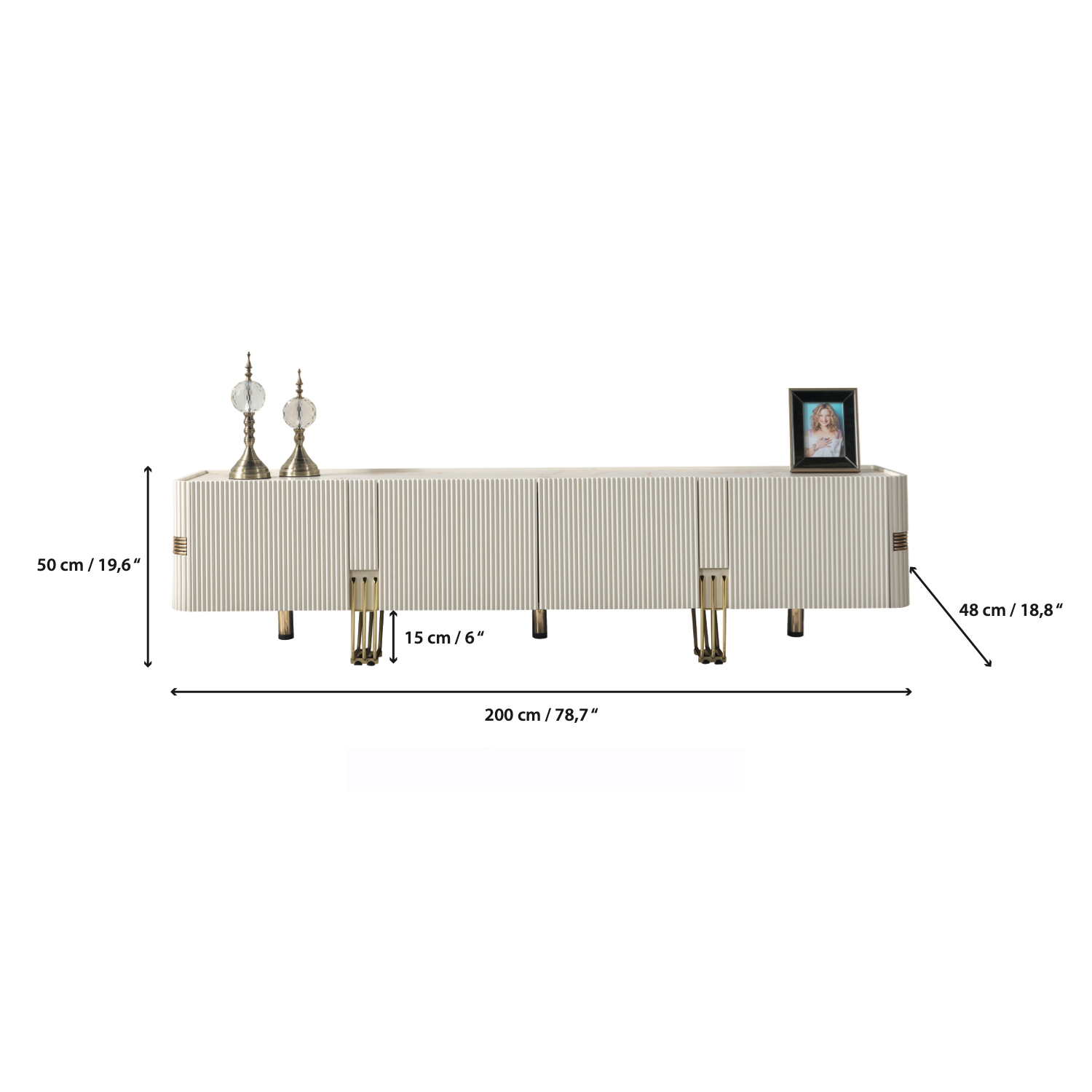 Nova - Santana Ivory Tv Stand