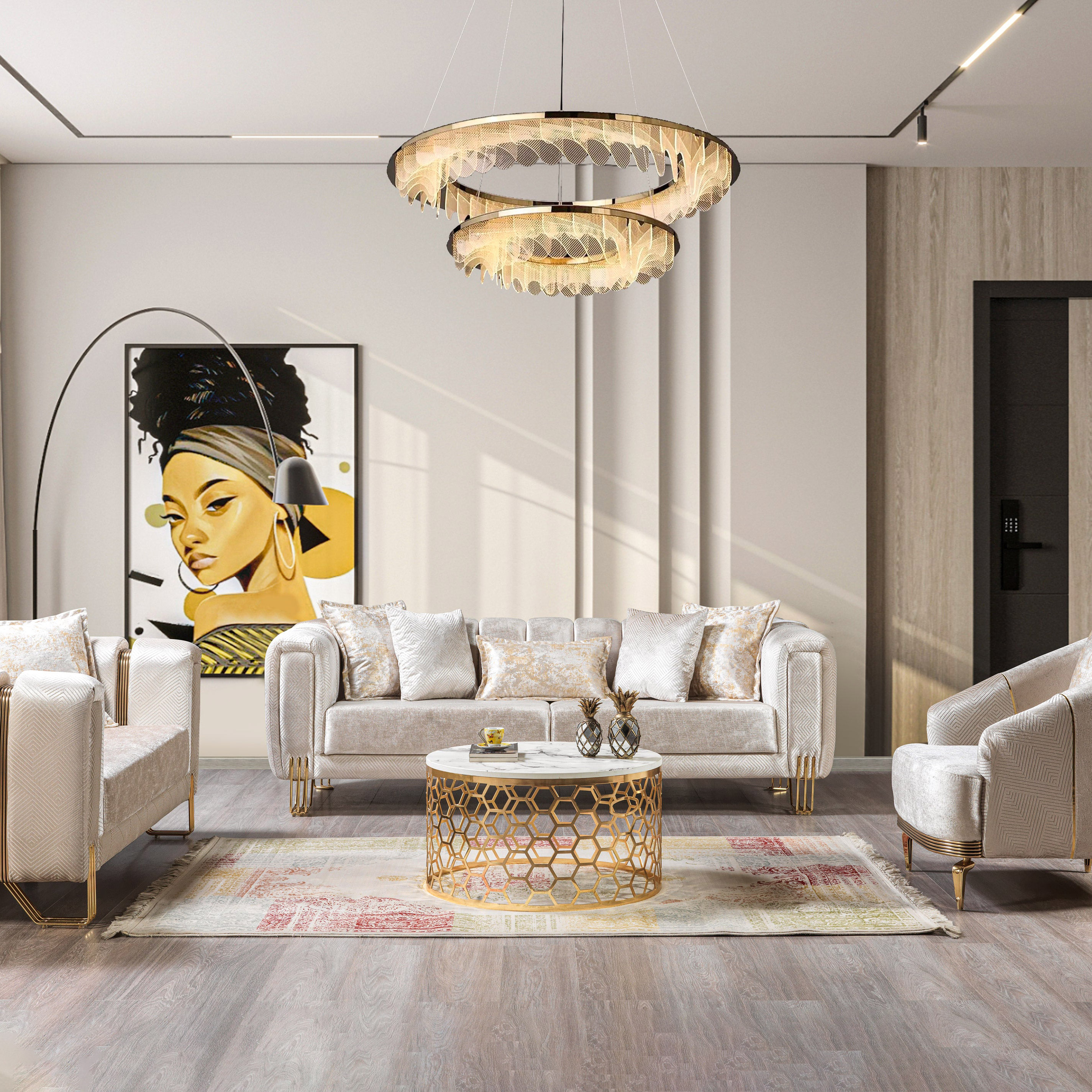 Nova - Santana Velvet Sofa & Loveseat