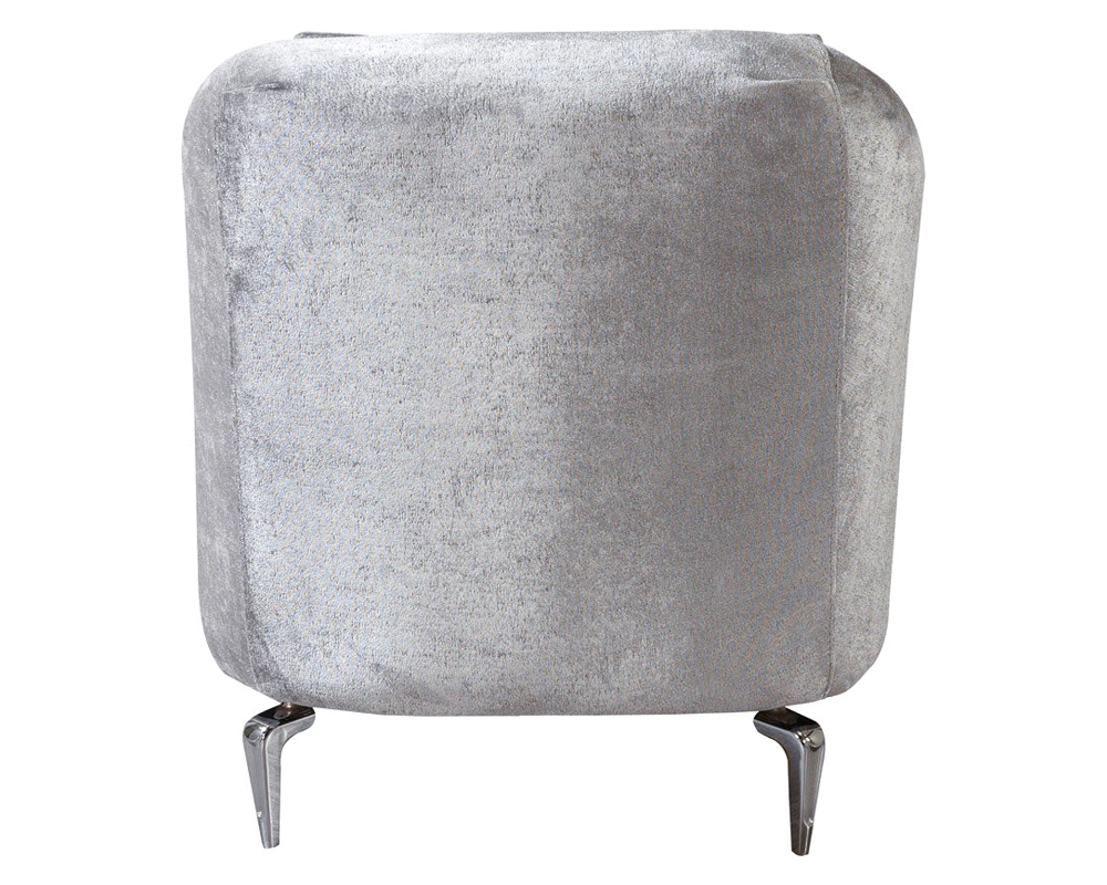 Nova Santana Velvet Chair - Silver