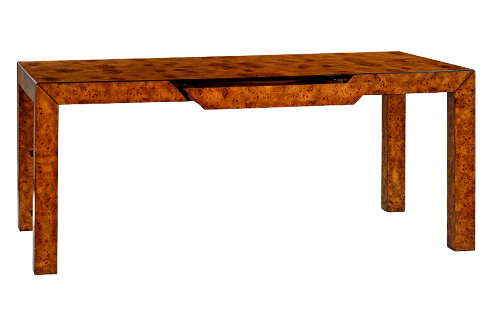 Oliver - Parson Dining Table in Rustic/Mappa Burl Veneer