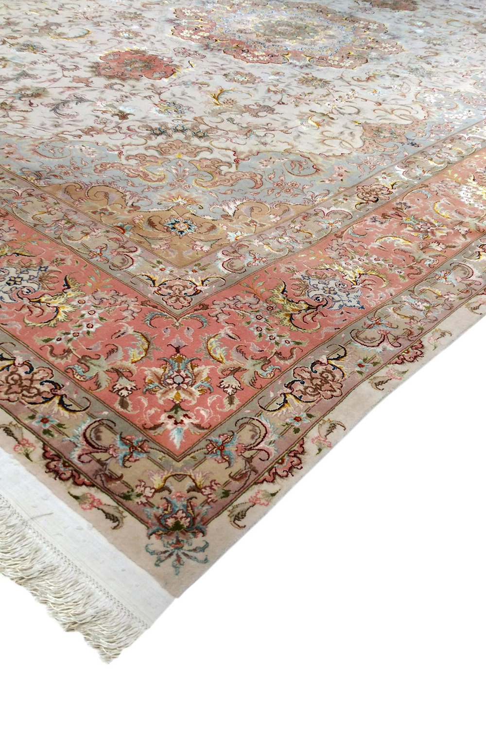 Pasargad - Tabriz Collection Hand-Knotted Silk and Wool Area Rug 98'' x 140'' (022507)