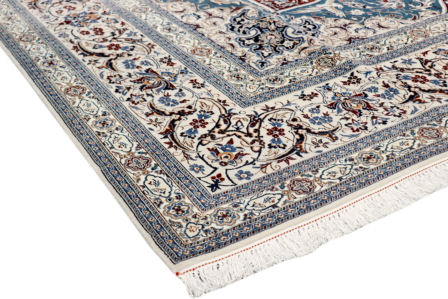 Pasargad - Nain Collection Hand-Knotted Silk and Wool Area Rug 83'' x 127'' (022513)