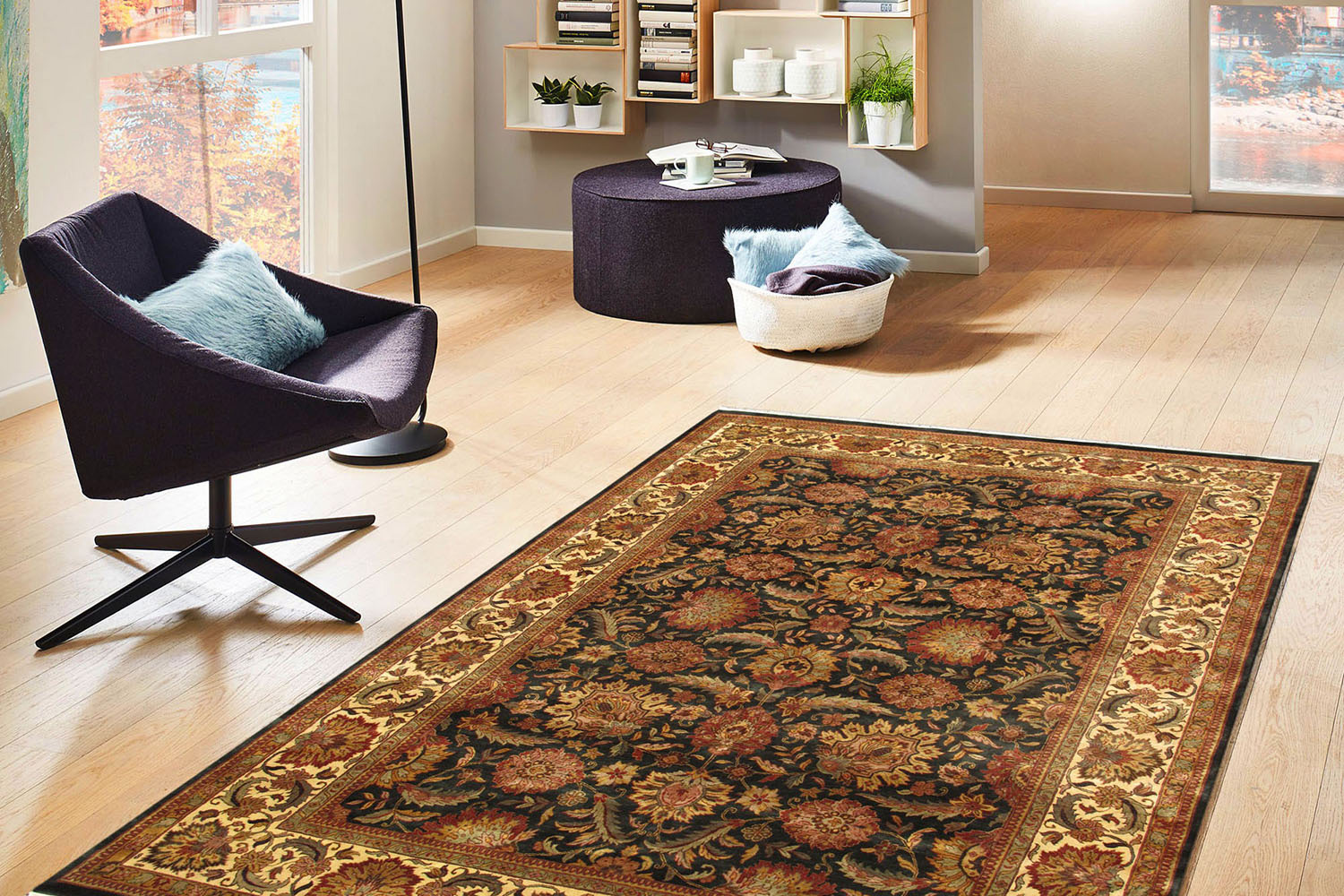 Pasargad - Mogul Art Agra Collection Hand-Knotted Lamb's Wool Area Rug 122'' x 168'' (024478)