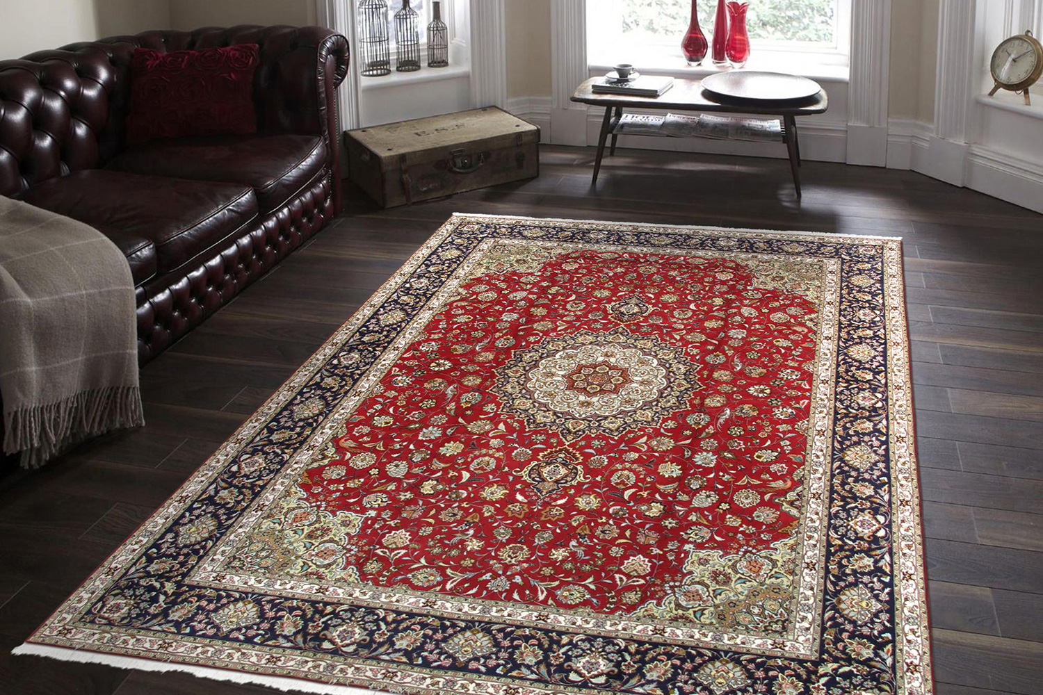 Pasargad - Tabriz Collection Hand-Knotted Silk and Wool Area Rug 118'' x 158'' (025762)