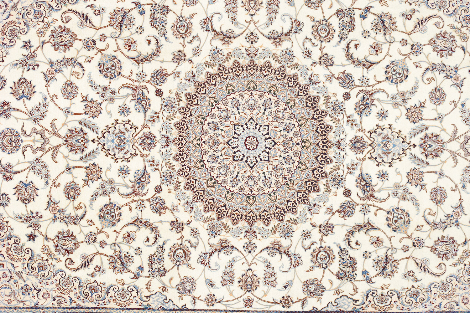 Pasargad - Nain Collection Hand-Knotted Silk and Wool Area Rug 82'' x 123'' (029642)