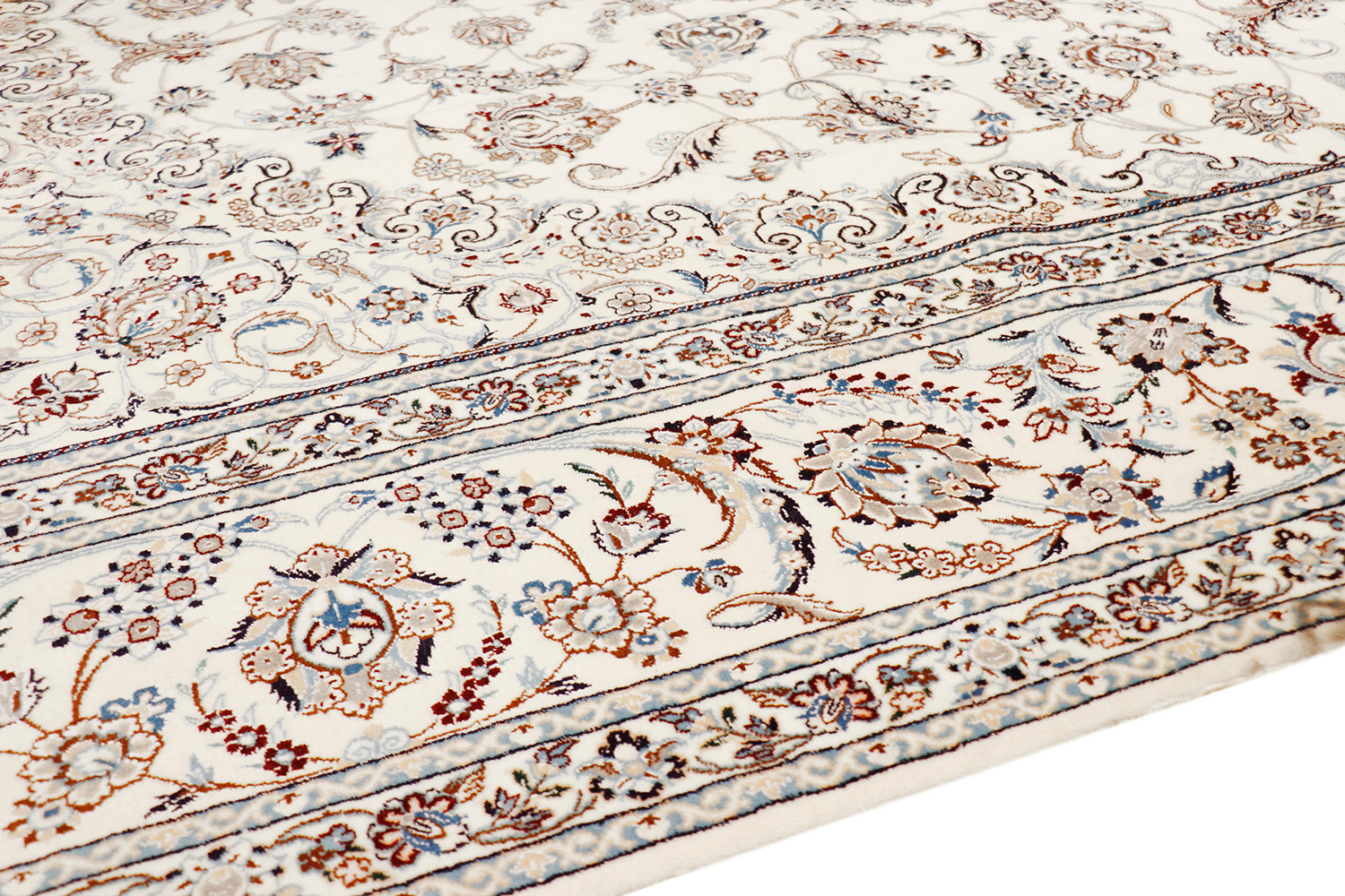 Pasargad - Nain Collection Hand-Knotted Silk and Wool Area Rug 82'' x 123'' (029642)