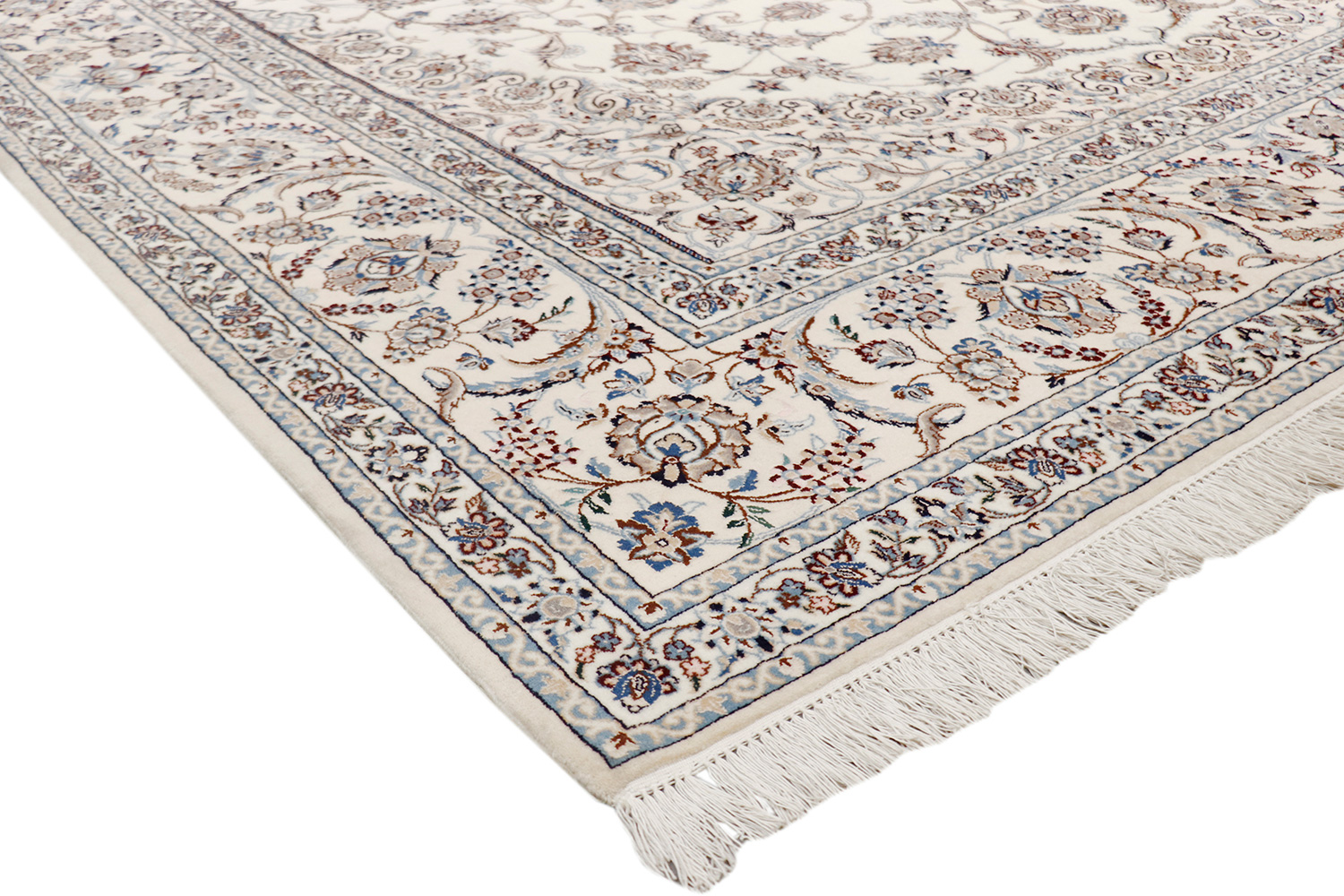 Pasargad - Nain Collection Hand-Knotted Silk and Wool Area Rug 82'' x 123'' (029642)