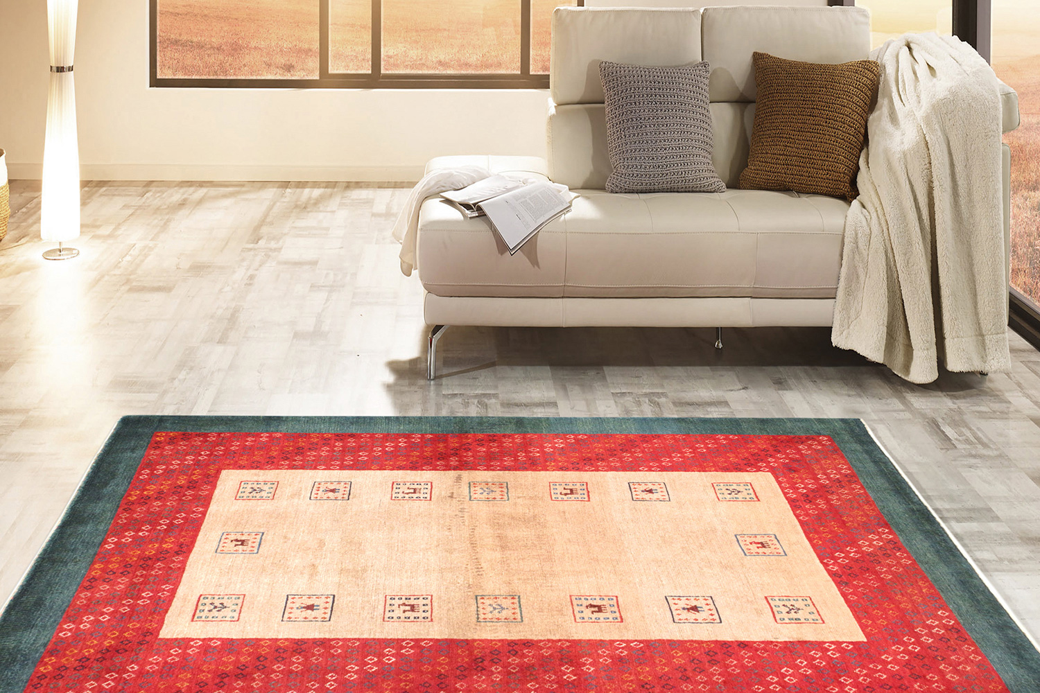 Pasargad - Gabbeh Collection Hand-Knotted Lamb's Wool Area Rug 51'' x 71'' (030237)