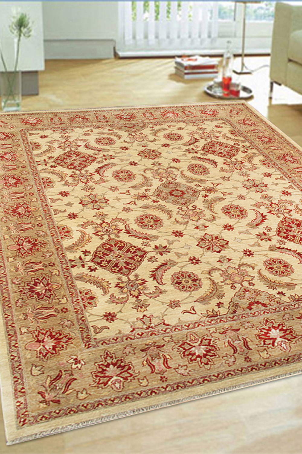 Pasargad - Sultanabad Collection Hand-Knotted Lamb's Wool Runner 97'' x 122'' (033786)