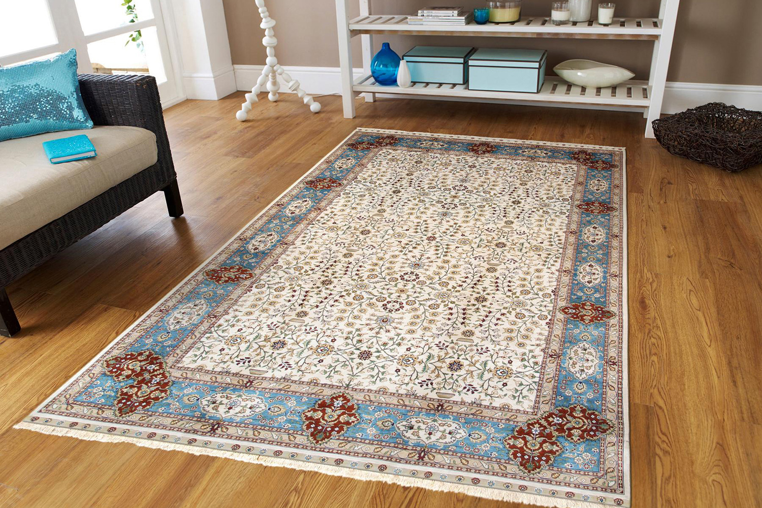 Pasargad - Hereke Collection Hand-Knotted Pure Silk Area Rug 61'' x 99'' (035734)