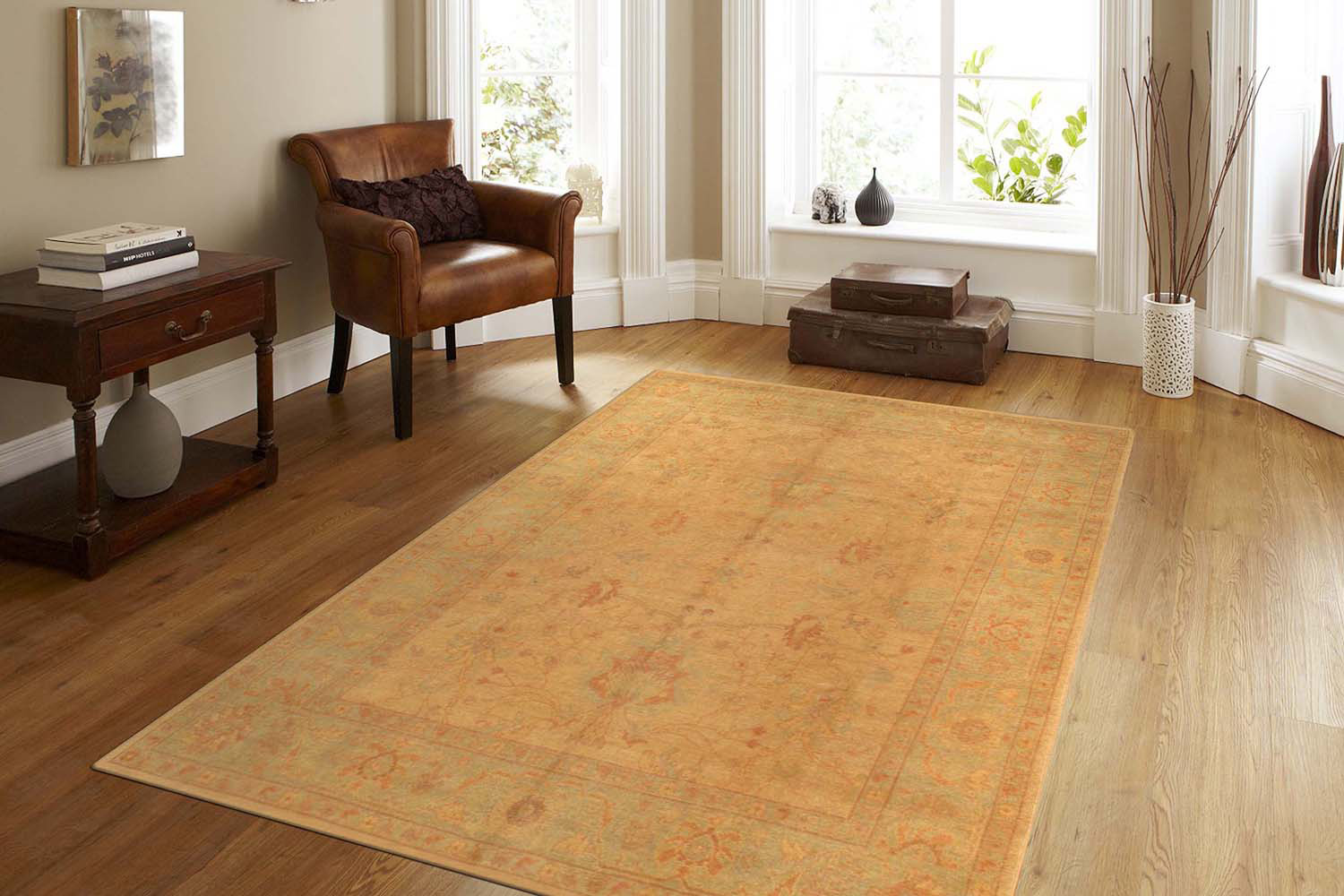 Pasargad - Oushak Collection Hand-Knotted Lamb's Wool Area Rug 98'' x 117'' (039365)