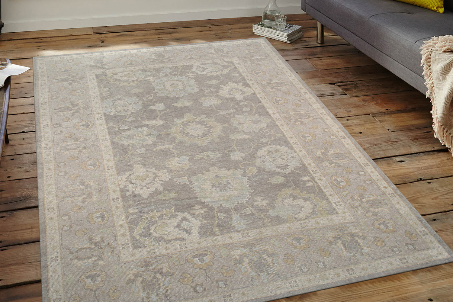 Pasargad - Oushak Collection Hand-Knotted Lamb's Wool Area Rug 81'' x 115'' (044067)