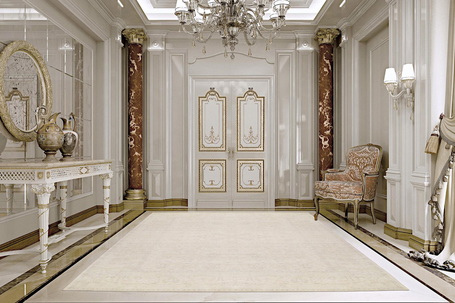 Pasargad - Ferehan Collection Hand-Knotted Wool Area Rug 195'' x 268'' (044817)