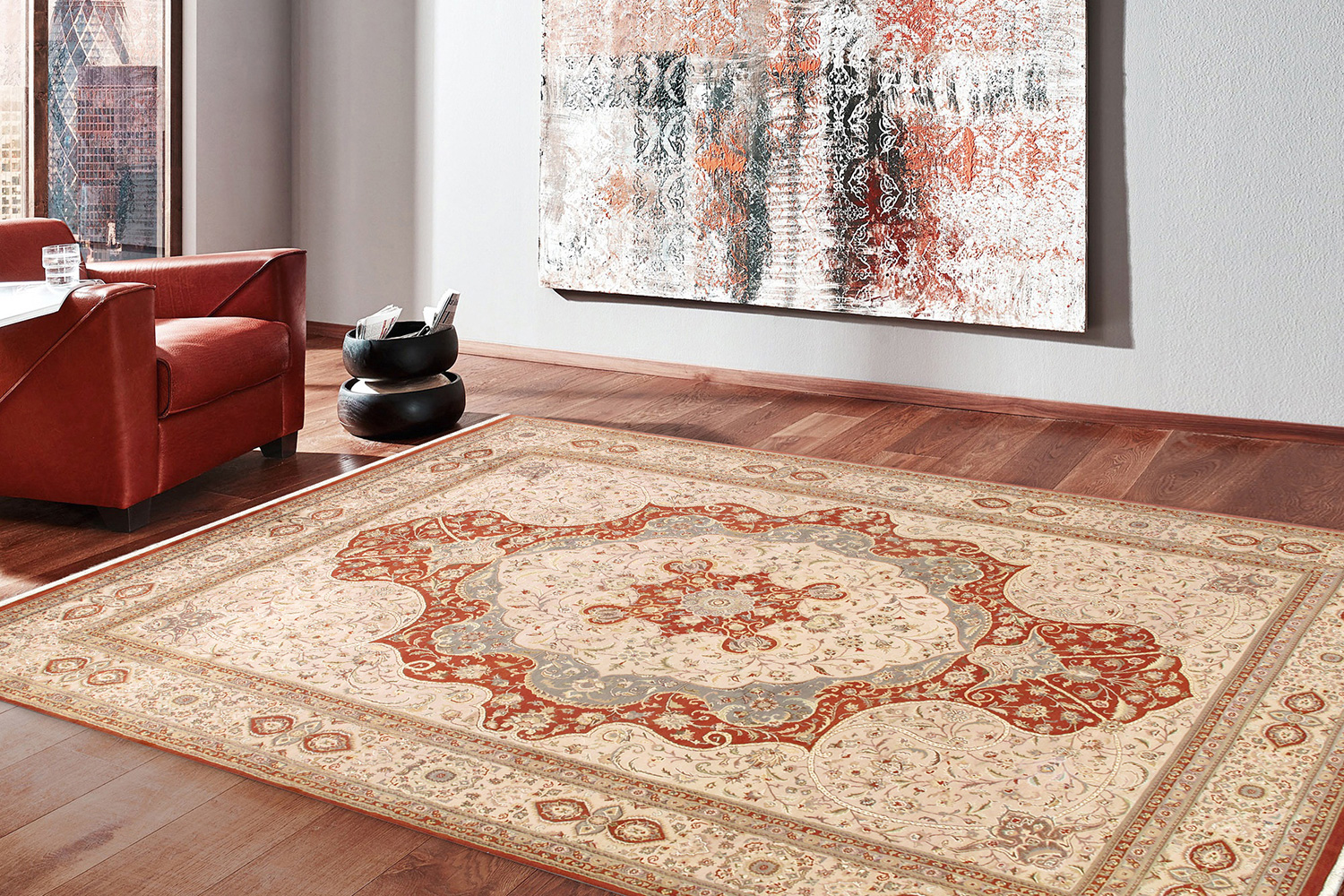 Pasargad - Tabriz Hand-Knotted Silk and Wool Area Rug 119'' x 168'' (973319 10X14)