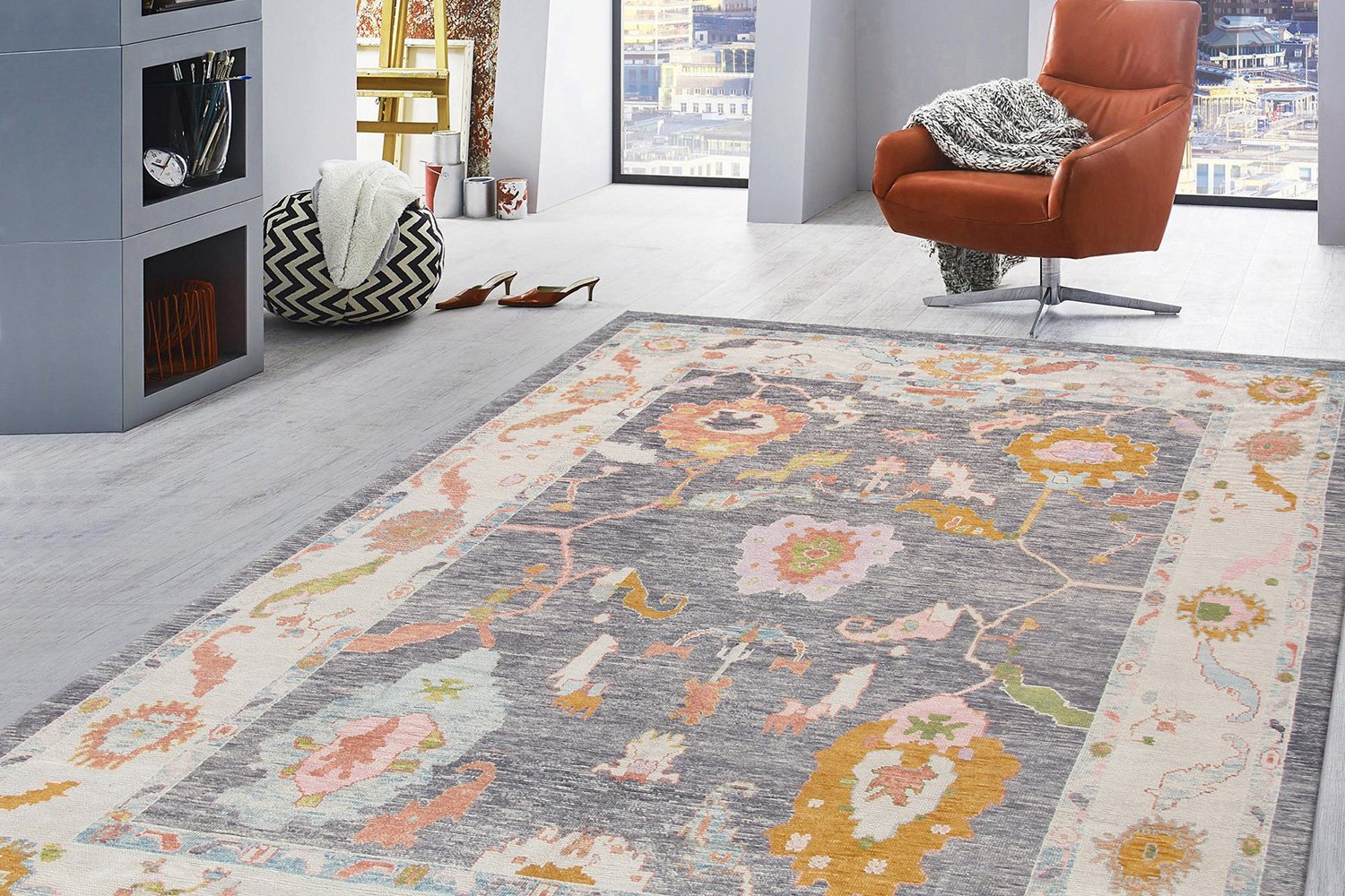 Pasargad - Oushak Collection Hand-Knotted Wool Area Rug 120'' x 158'' (980313 10X13)