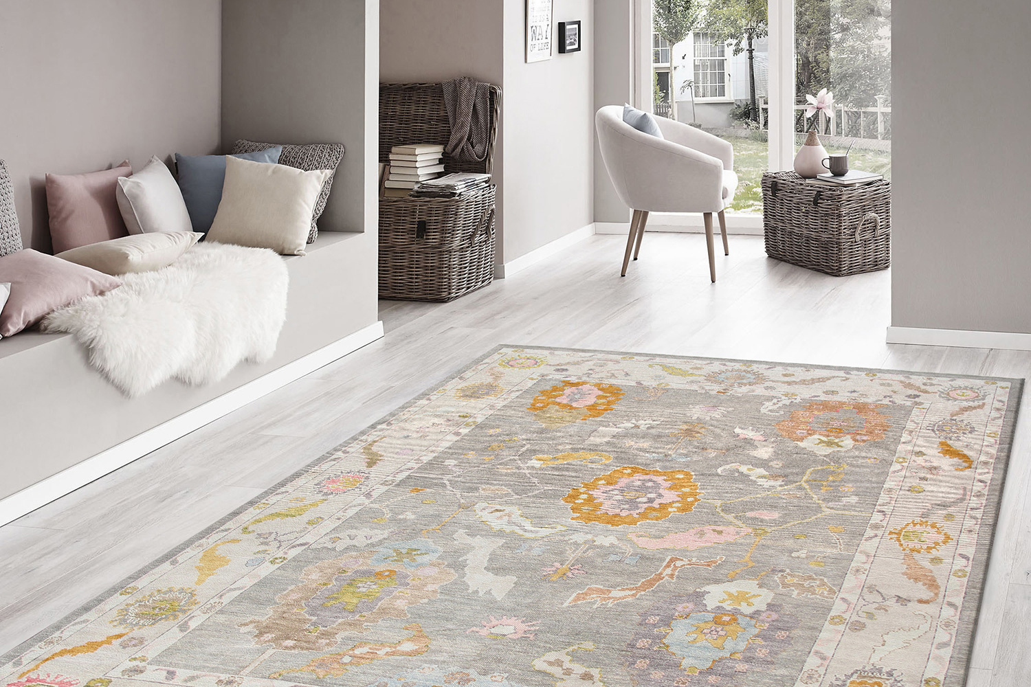 Pasargad - Oushak Collection Hand-Knotted Wool Area Rug 118'' x 161'' (980314 10X14)