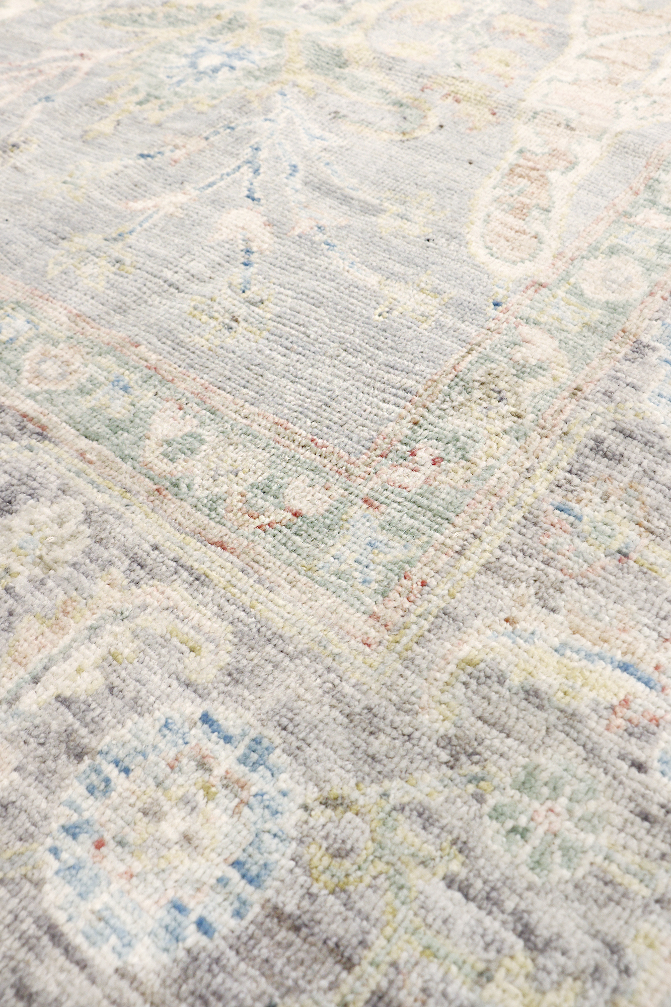 Pasargad - Oushak Collection Hand-Knotted Wool Area Rug in L. Beige/Mocha, 106" x 154" (990072 9x12)