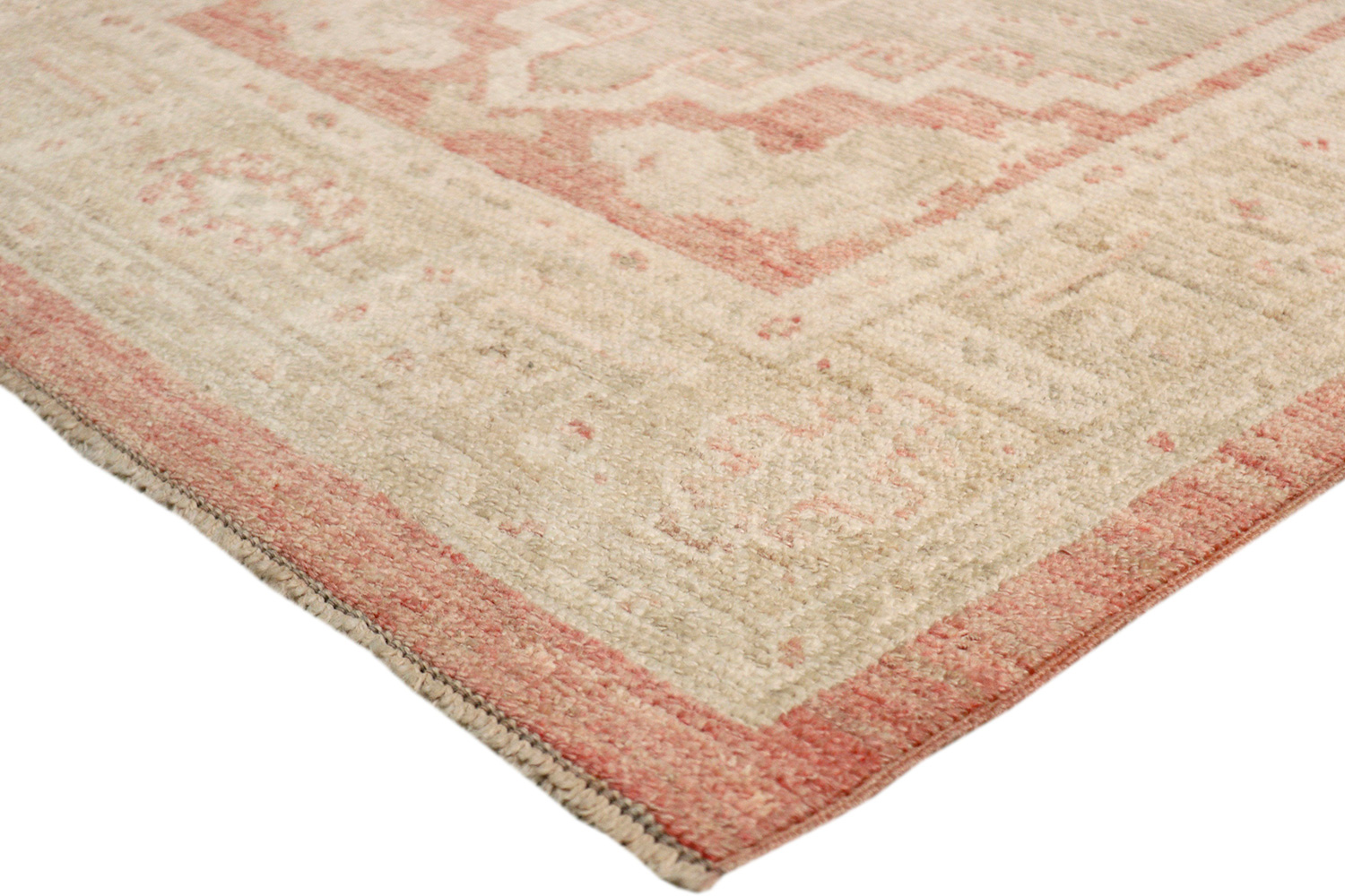 Pasargad Turkish Oushak Collection Hand-Knotted Wool Runner (B-316 3X13) - 35'' x 153''