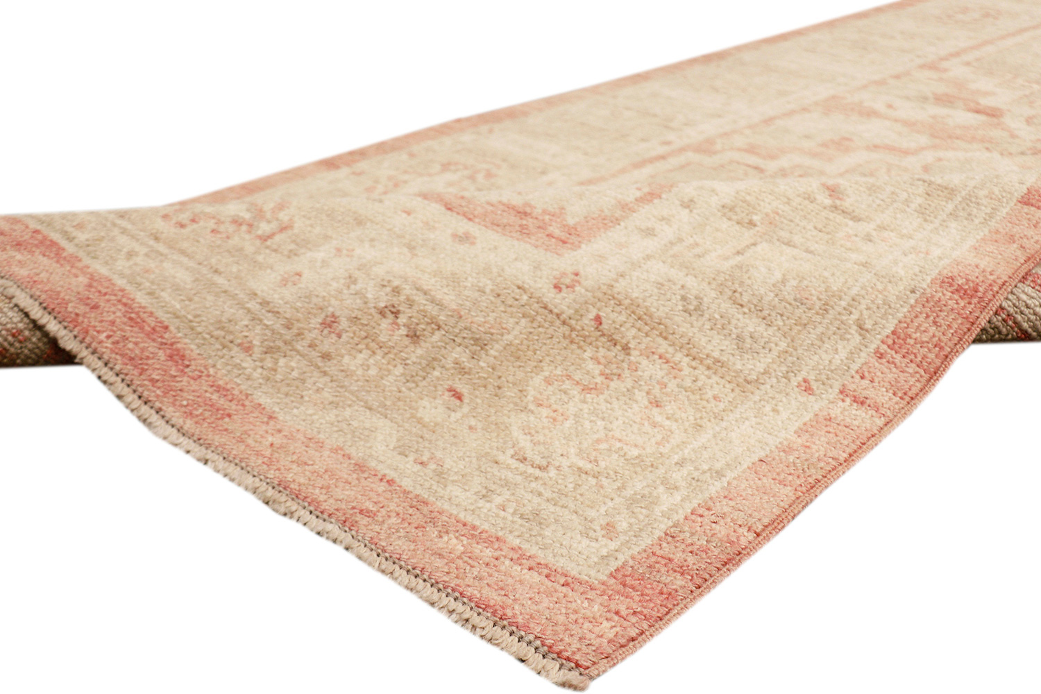 Pasargad Turkish Oushak Collection Hand-Knotted Wool Runner (B-316 3X13) - 35'' x 153''