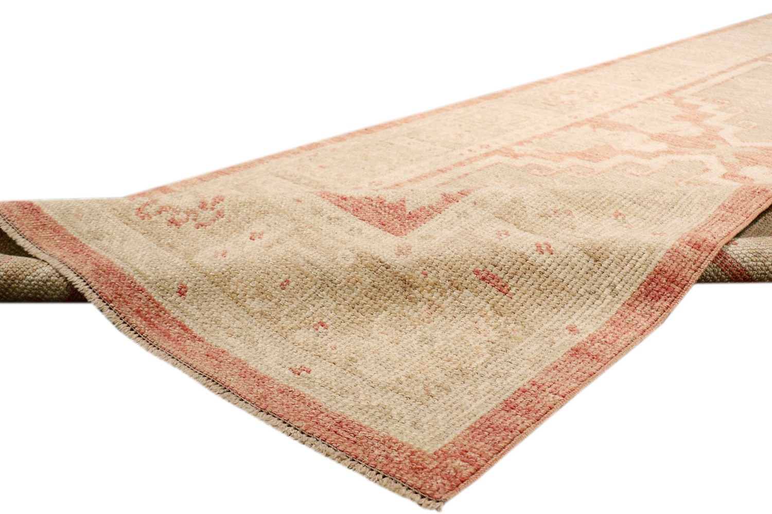Pasargad Turkish Oushak Collection Hand-Knotted Wool Runner (B-316 3X13) - 35'' x 153''