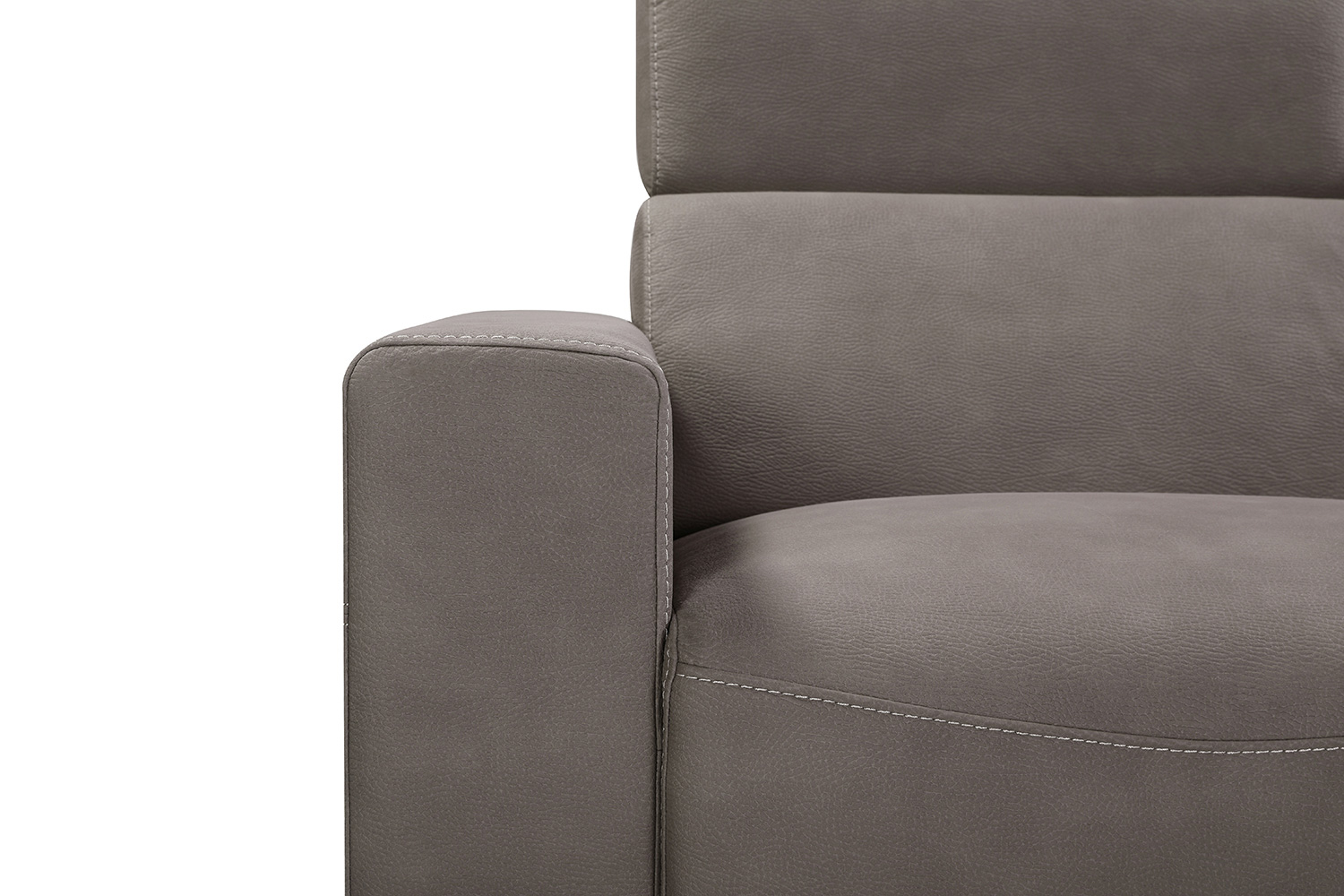 Pasargad Modern Bari Sectional Sofa with Push Back Functional, Left Facing Gray Color