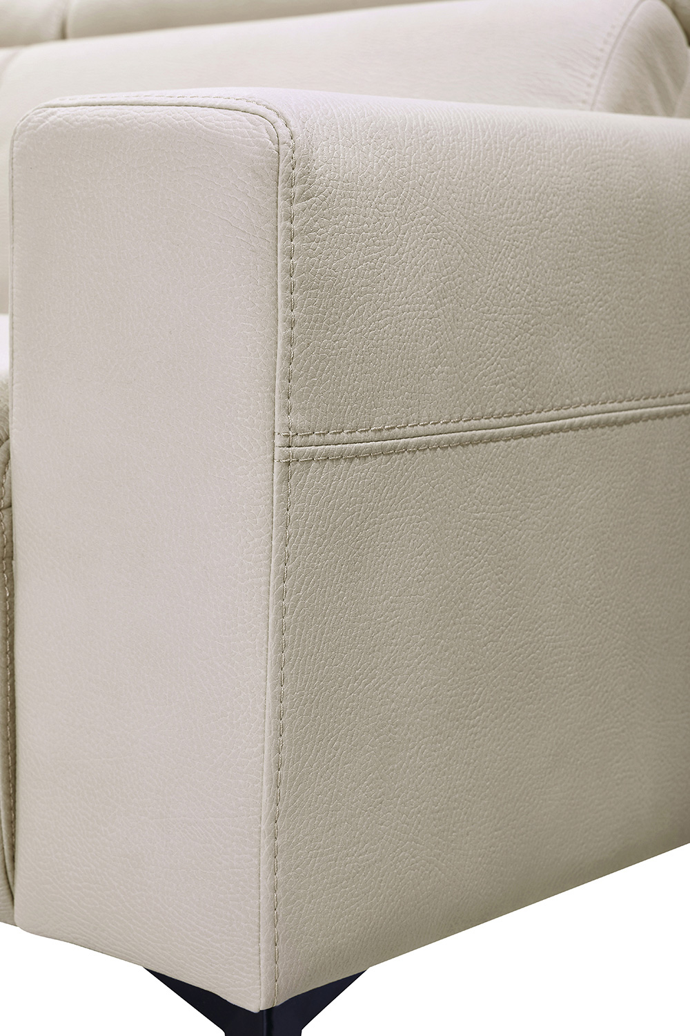 Pasargad Modern Bari Sectional Sofa with Push Back Functional, Left Facing Beige Color