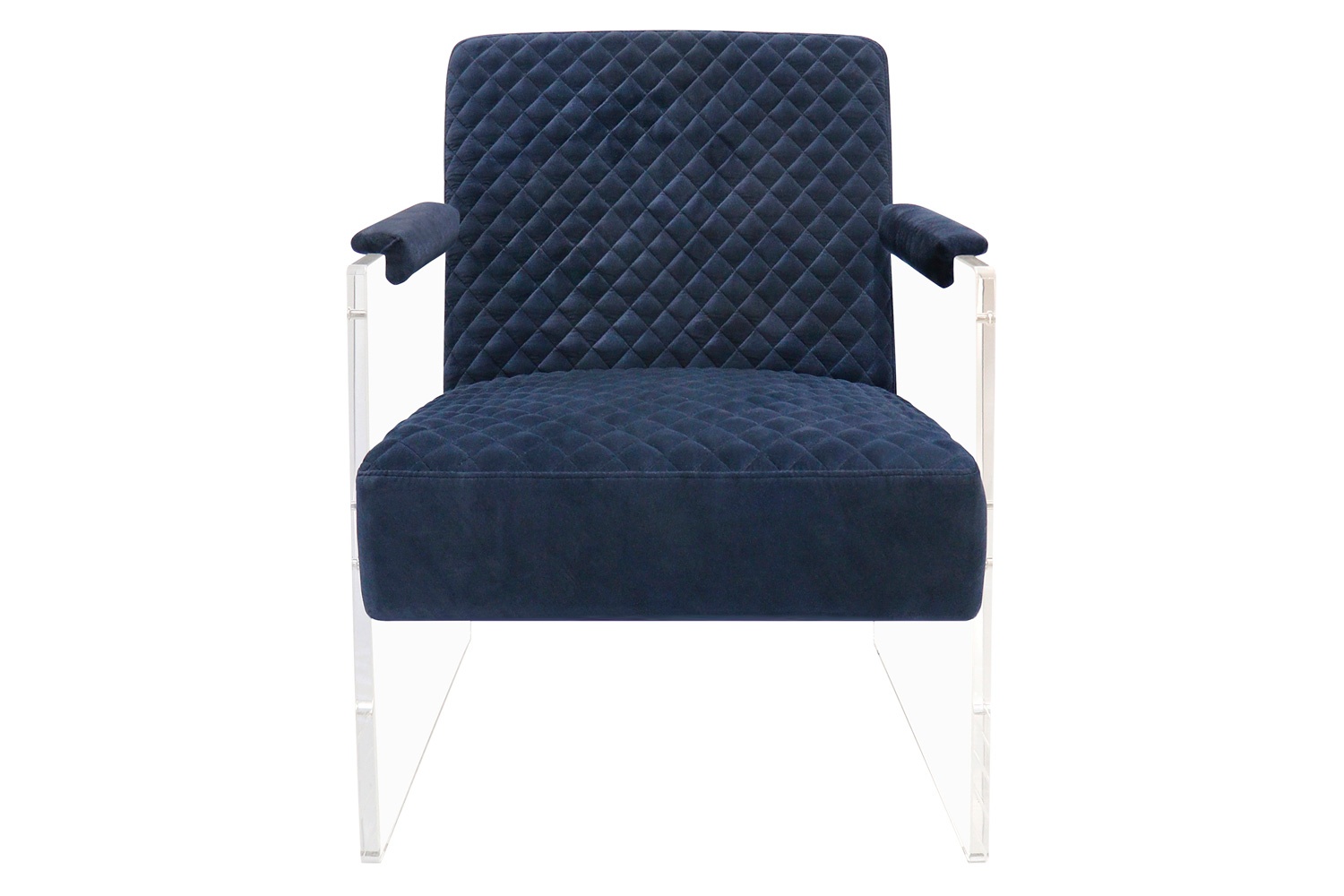 Pasargad - Tribecca Collection Acrylic and Velvet Accentchair