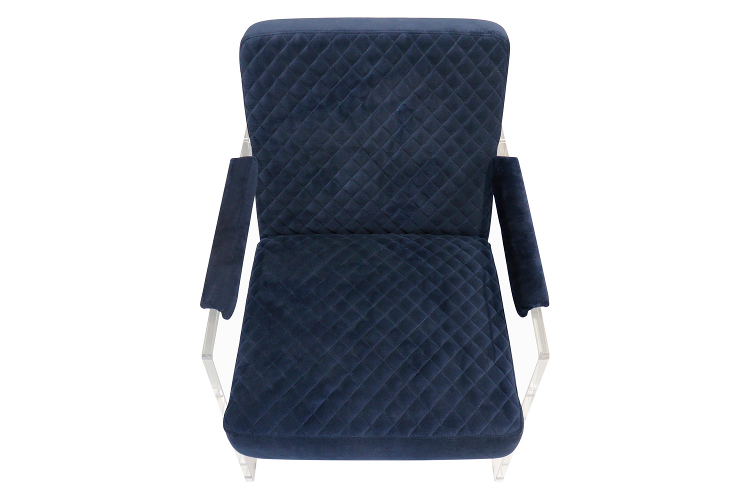 Pasargad - Tribecca Collection Acrylic and Velvet Accentchair